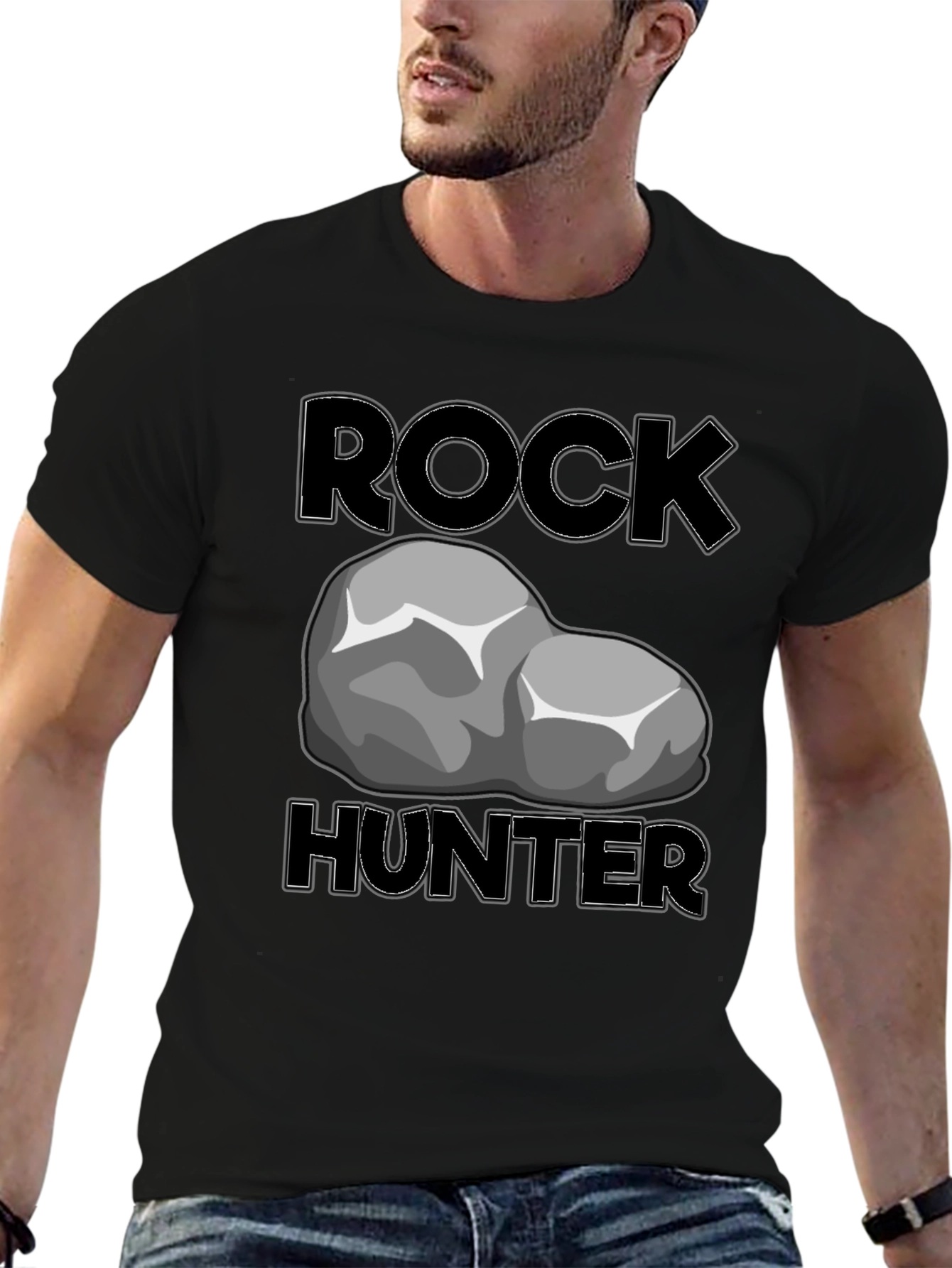 Black Rock Hunter T-Shirt - Geology Enthusiast Tee view 6