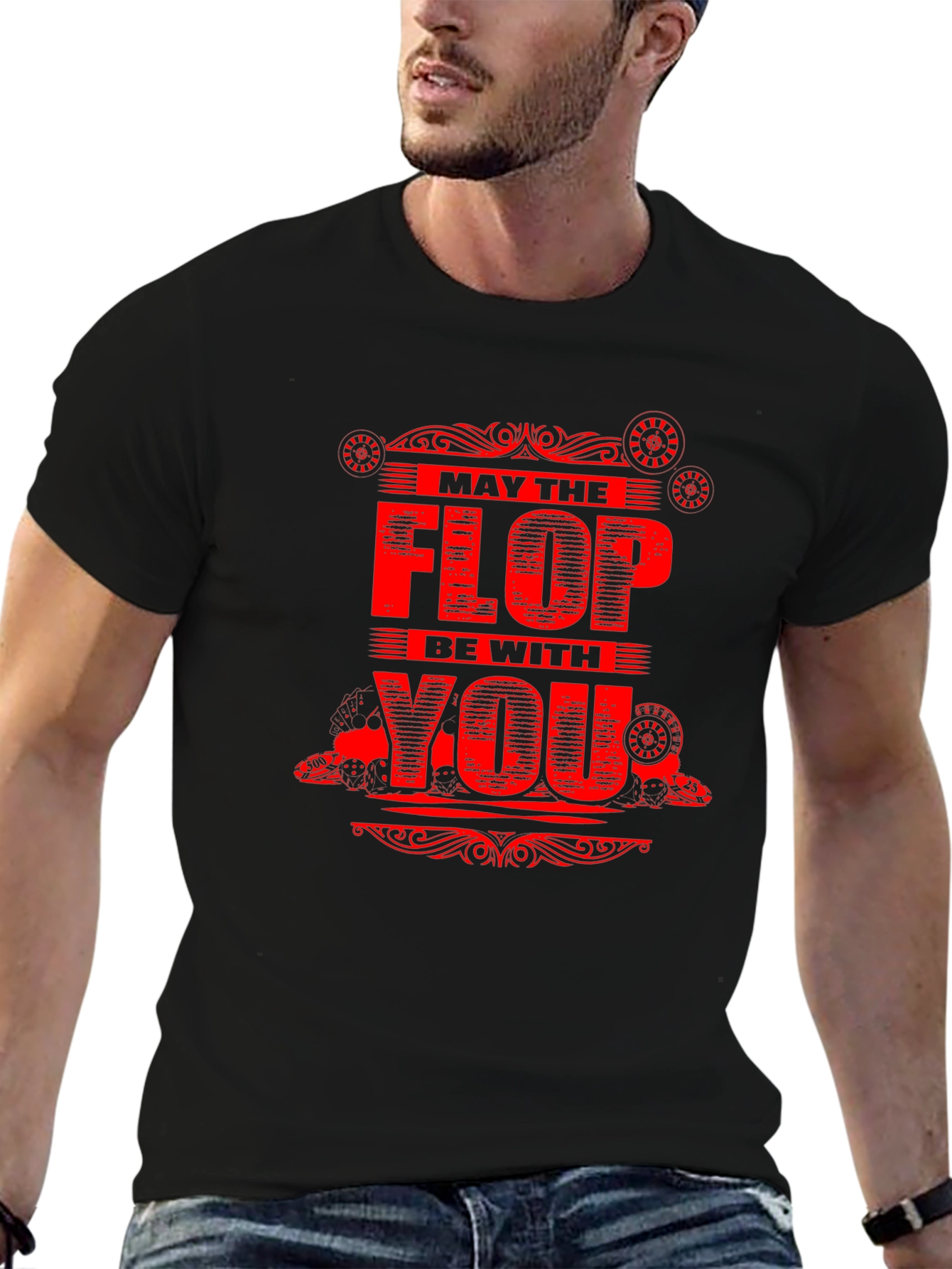 Black May The Flop Be With You - Novelty Graphic Tee view 6