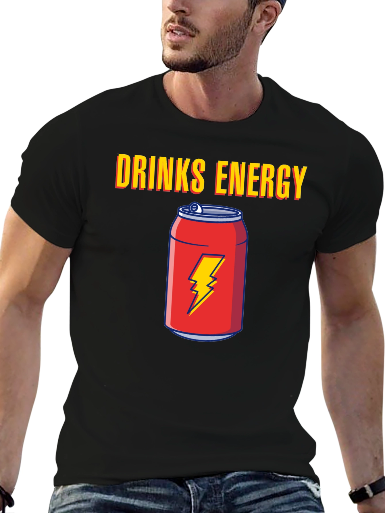 Black Energy Drinks Graphic Tee view 6