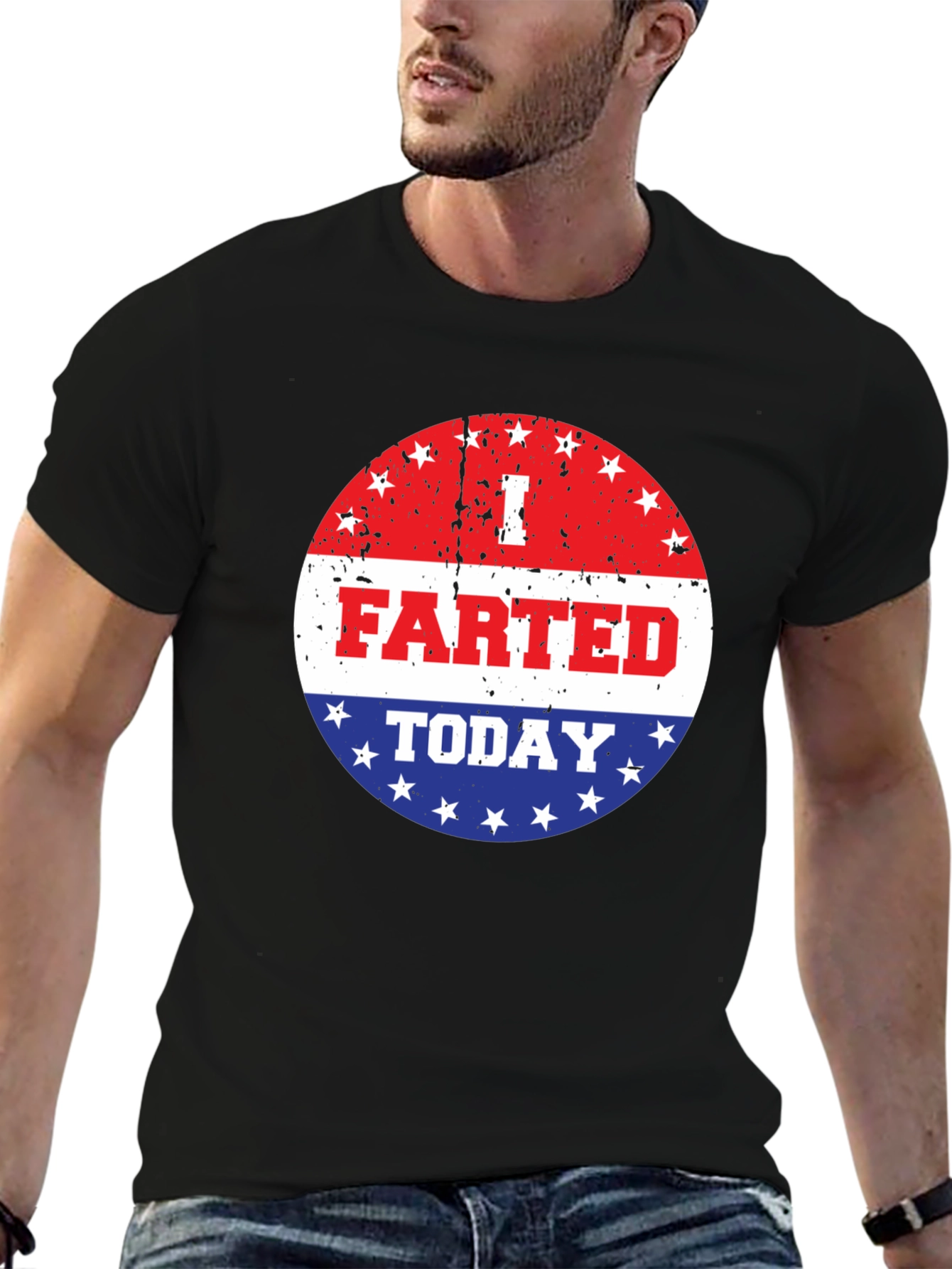 Black I Farted Today Graphic T-Shirt - Funny Slogan Tee view 6