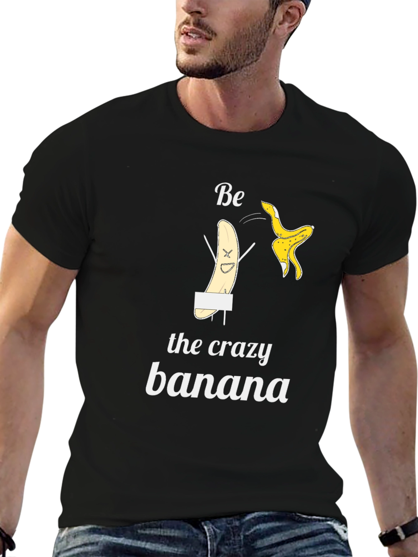 Black Crazy Banana Graphic T-Shirt - Peel Out! view 6
