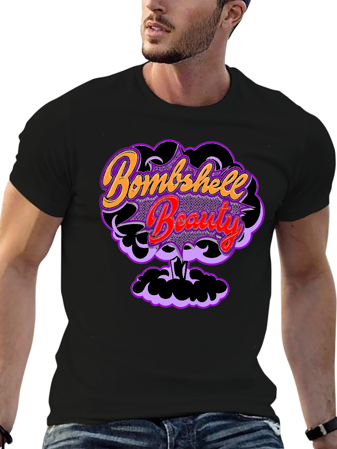 Black Bombshell Beauty Graphic T-Shirt view 6