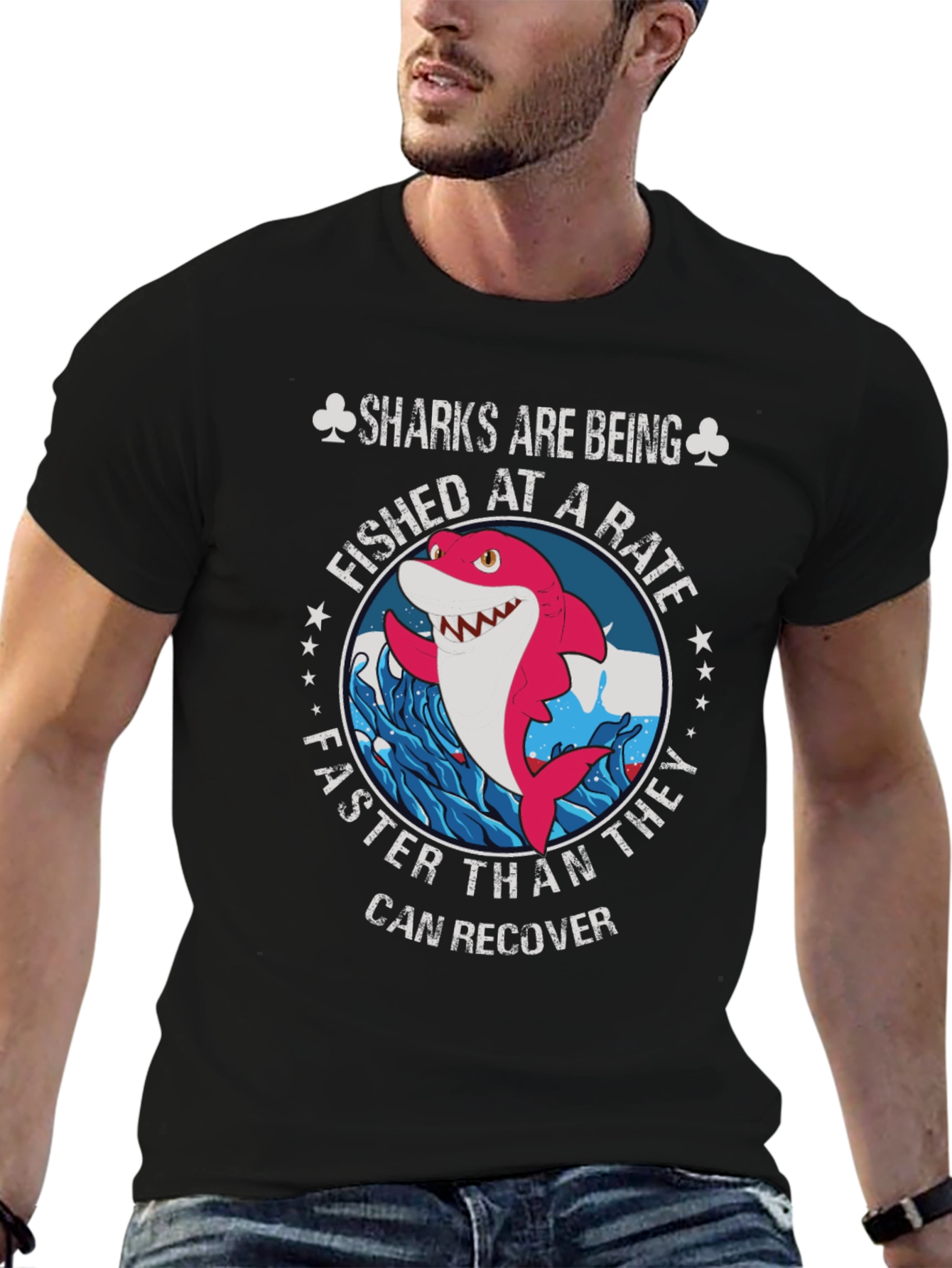 Shark Conservation T-Shirt - Sharks Are Being Fished At A Rate - 6