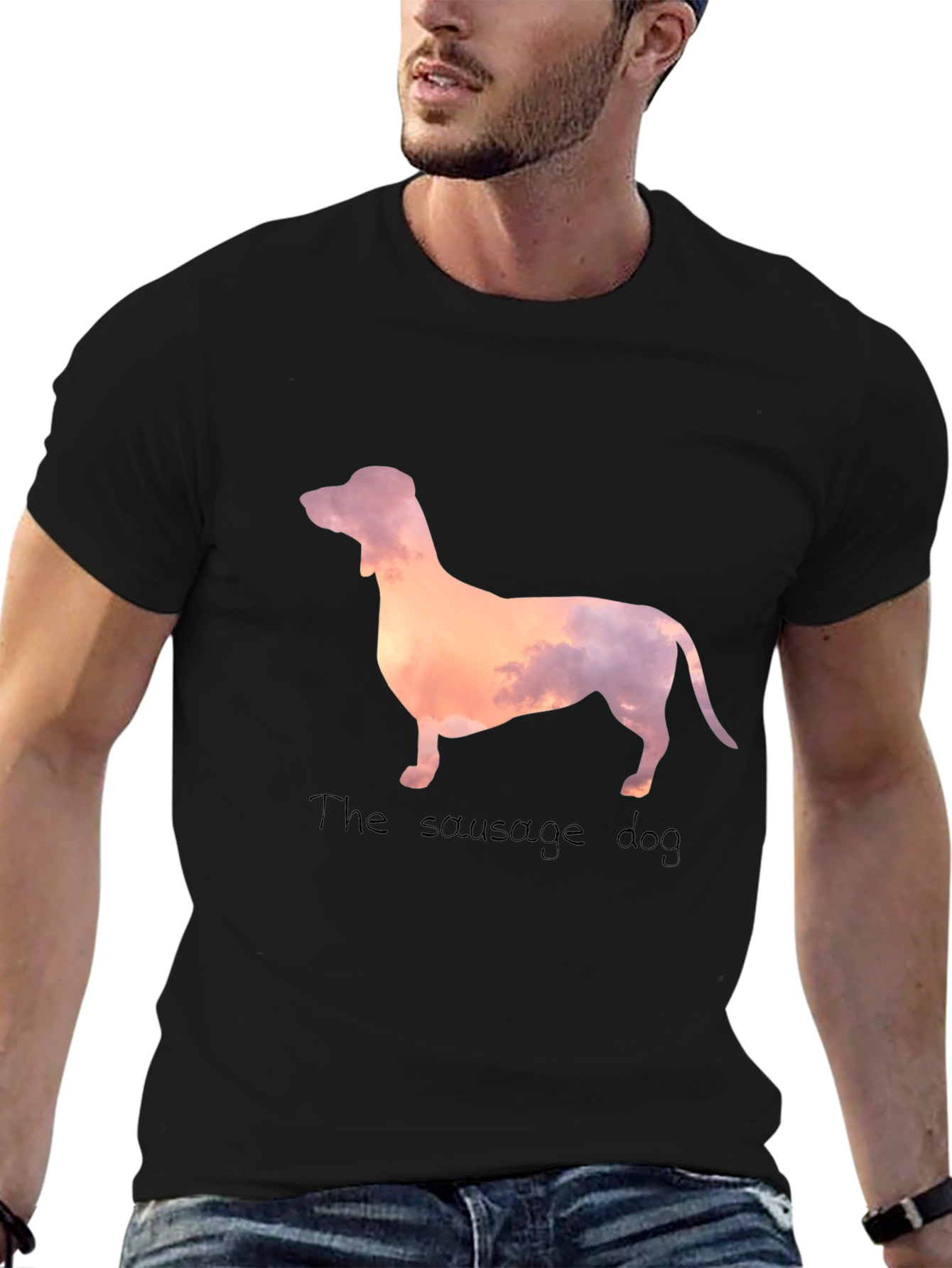 Black Sausage Dog Graphic Tee - Stylish & Unique Design view 6