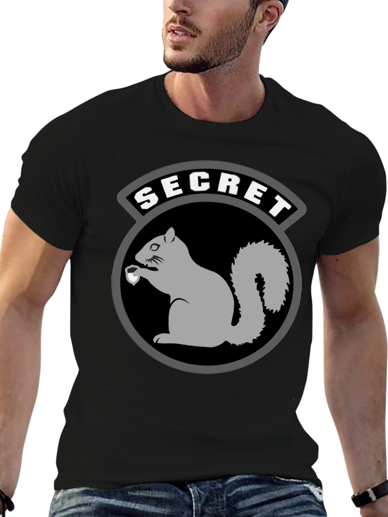 Black Secret Squirrel T-Shirt - Black Graphic Tee view 6