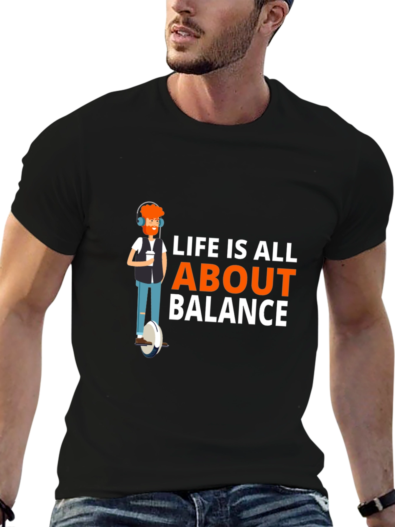 Black Life is All About Balance Graphic T-Shirt view 6