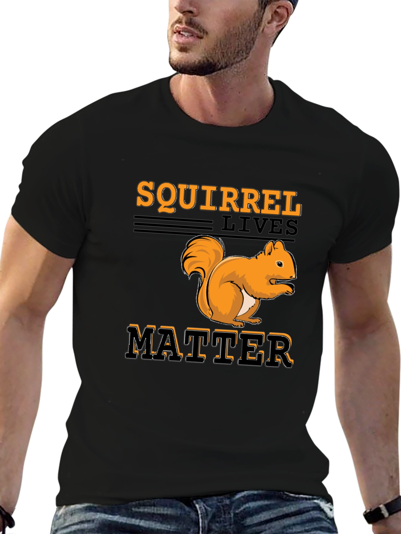 Black Squirrel Lives Matter Graphic T-Shirt view 6