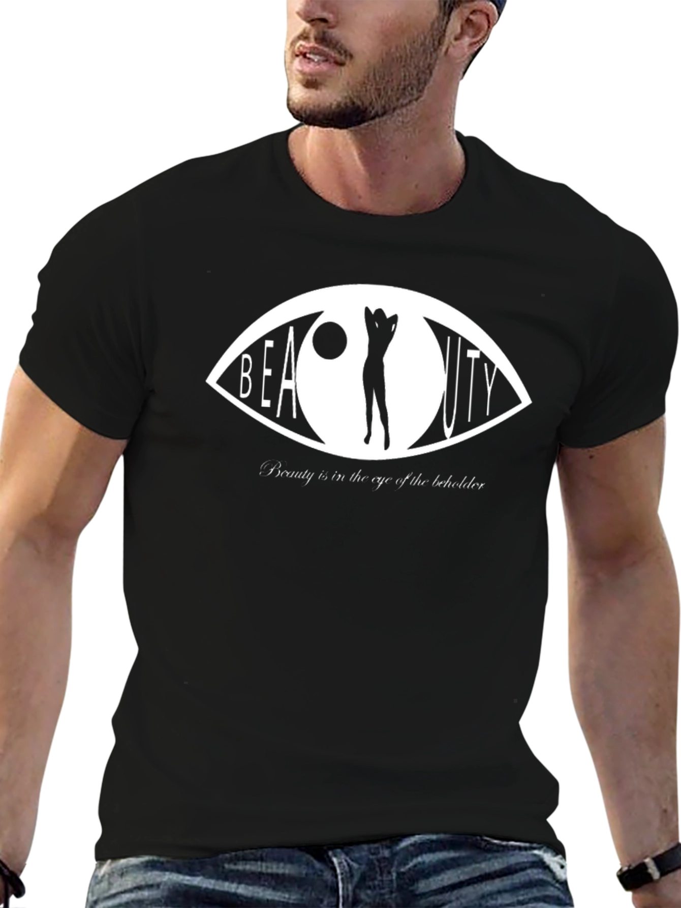 Black Eye of Beauty Graphic T-Shirt - Black view 6