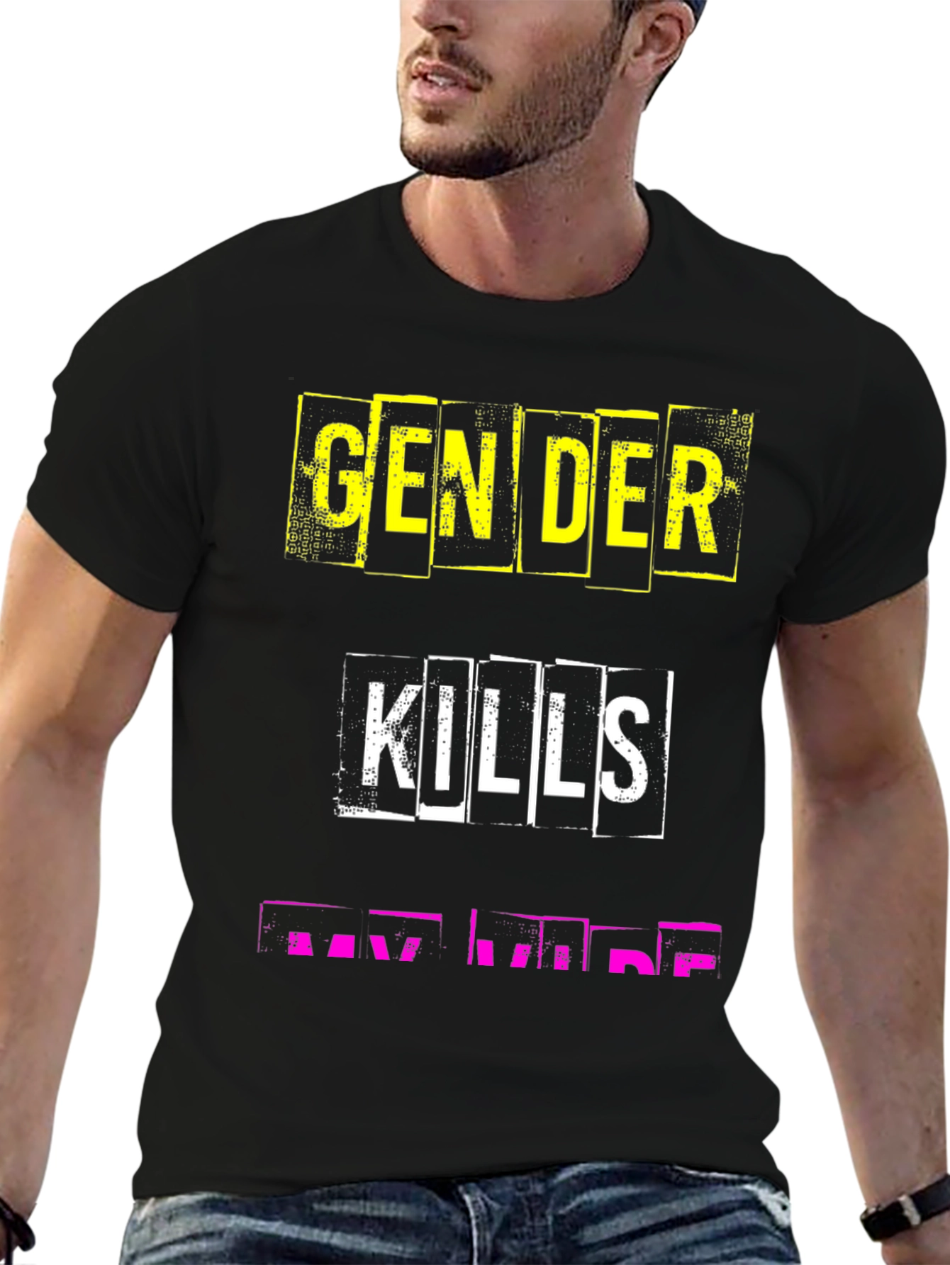 Black Gender Kills My Vibe Graphic Tee view 6