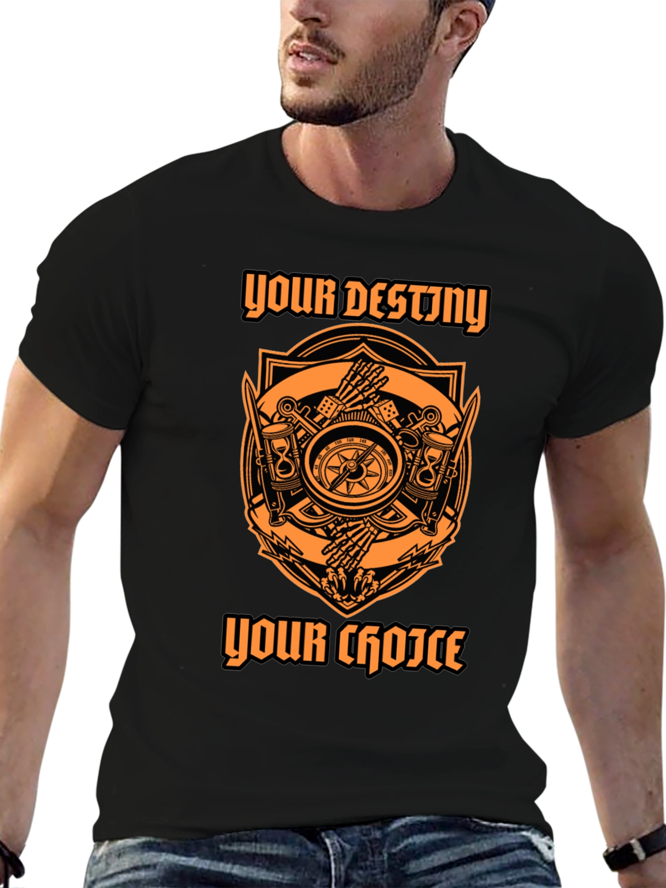 Black Destiny Choice Graphic Tee - Black view 6