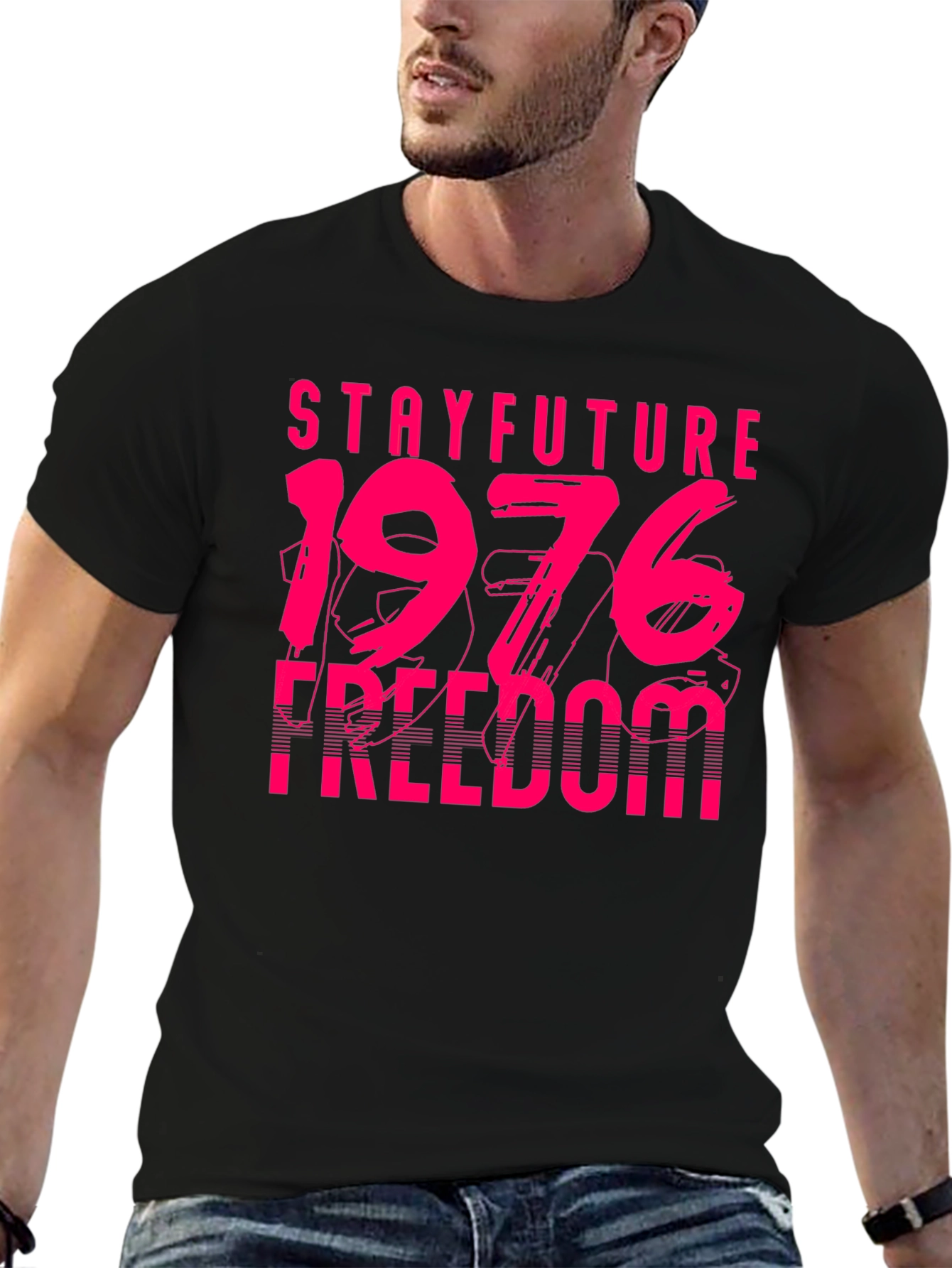Black Stay Future 1976 Freedom Graphic Tee view 6