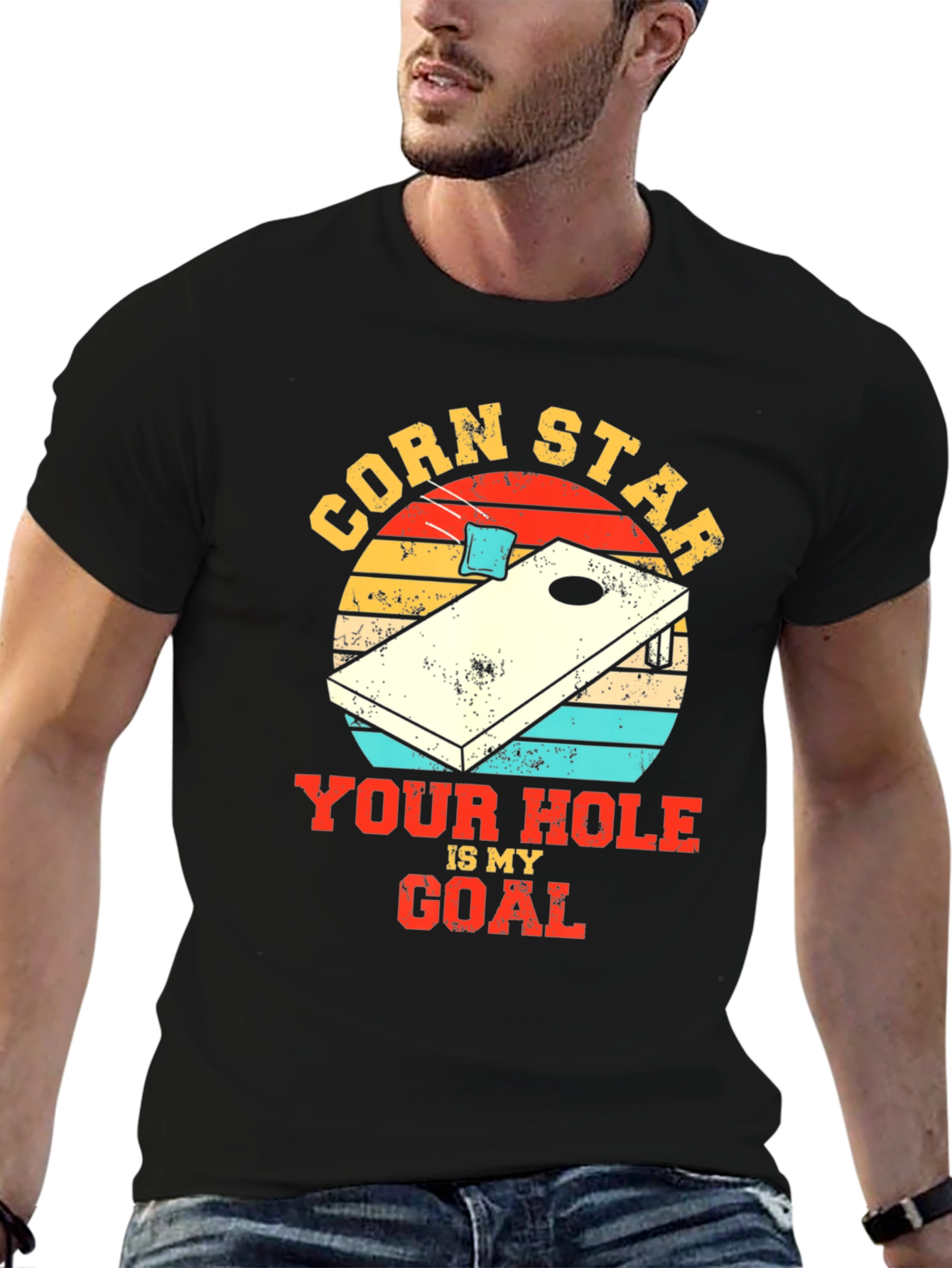 Black Corn Star T-Shirt - Your Hole Is My Goal view 6