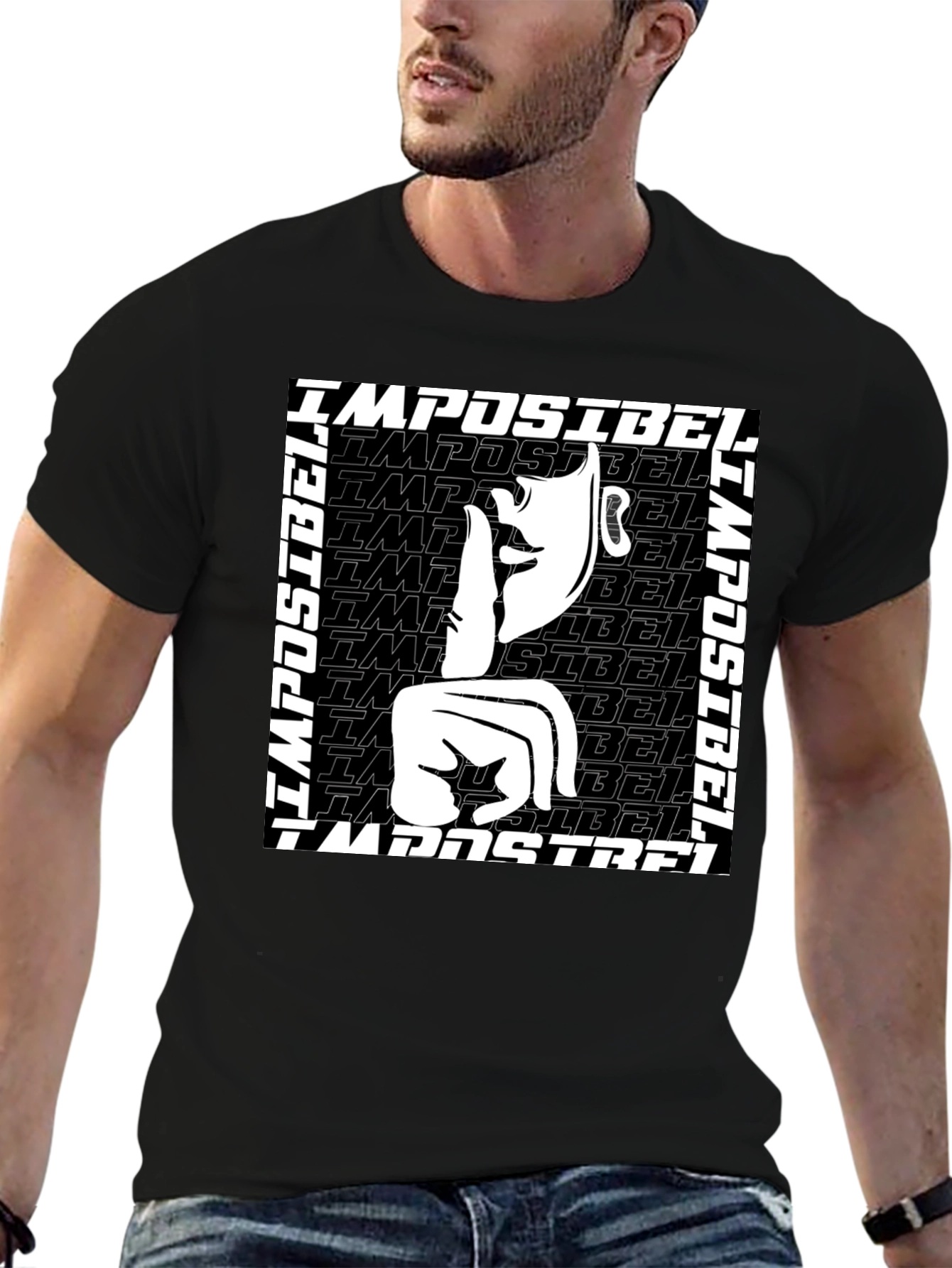 Black Impossible Graphic Tee - Black Short Sleeve view 6