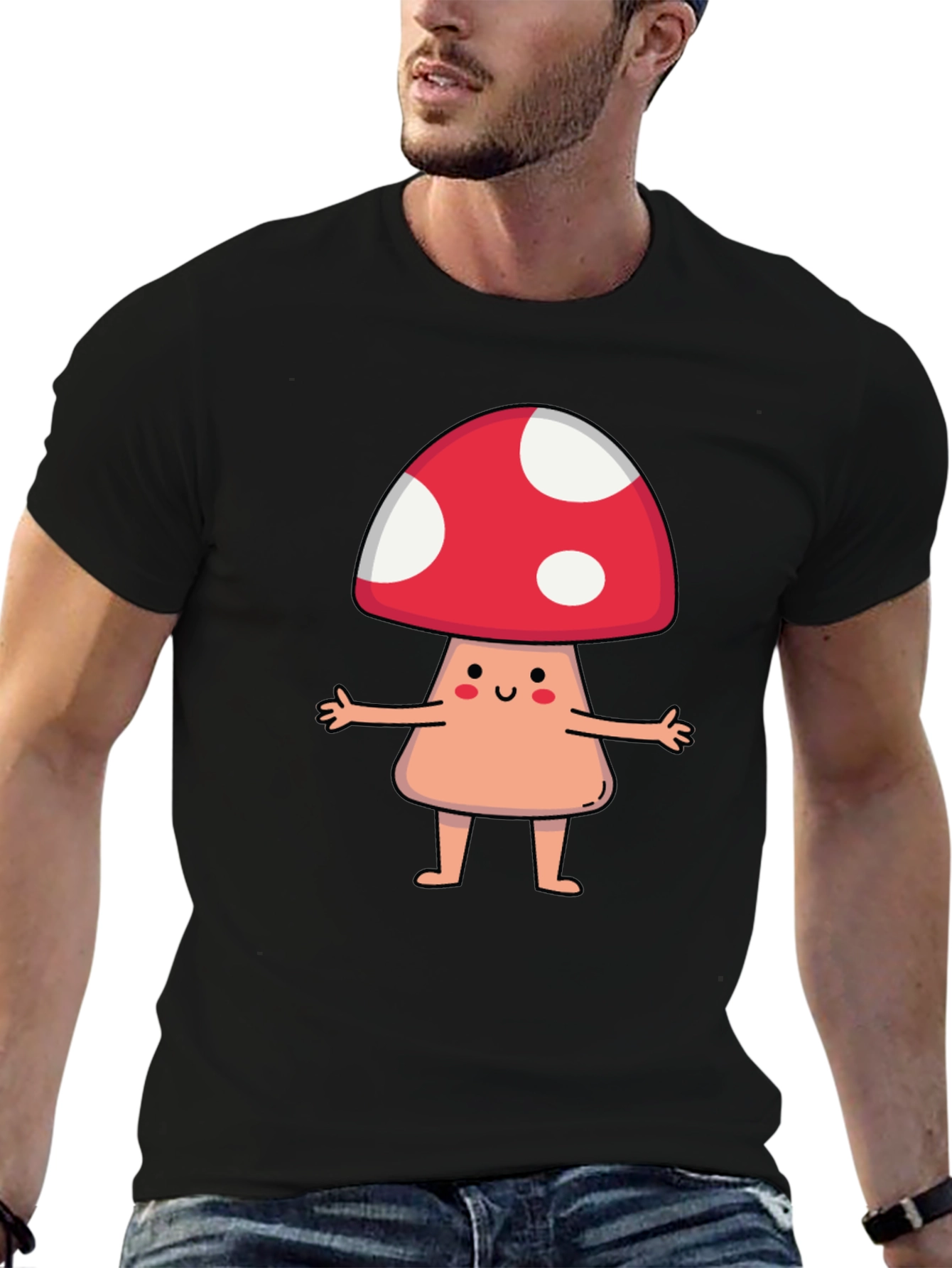 Mushroom Character Graphic Tee - 6