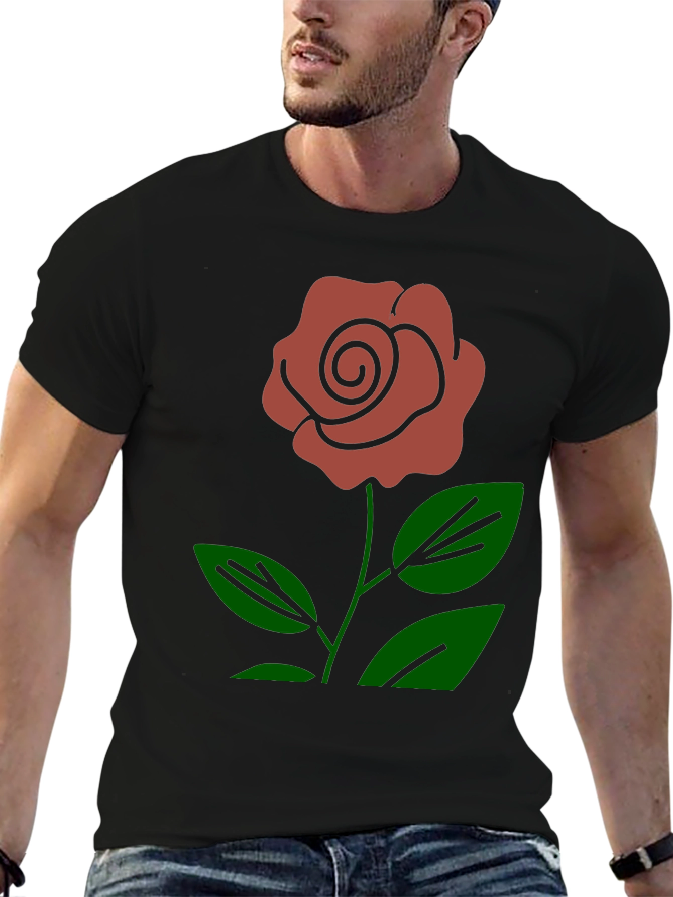 Black Rose Graphic Print T-Shirt view 6