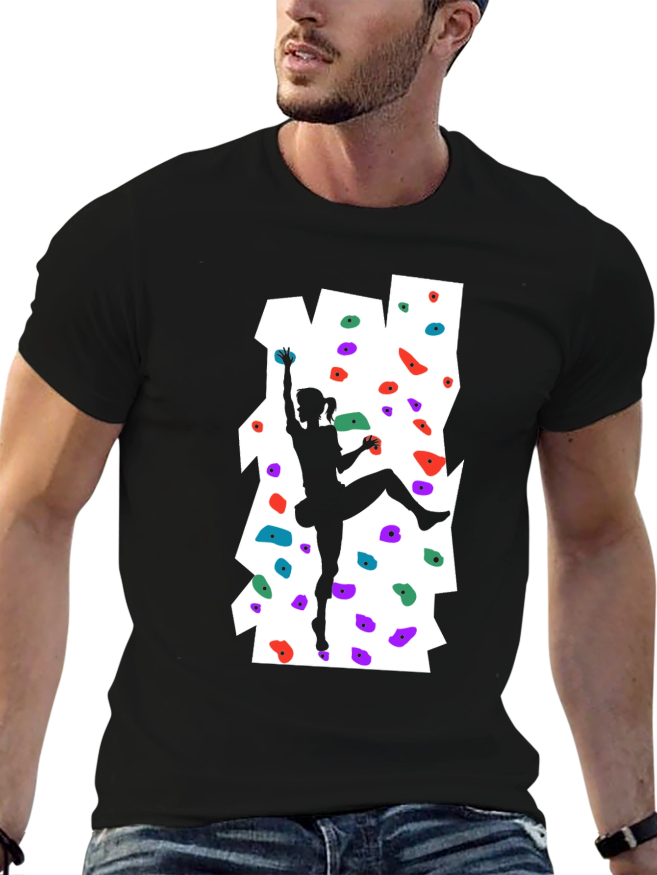 Black Climbing Graphic T-Shirt view 6