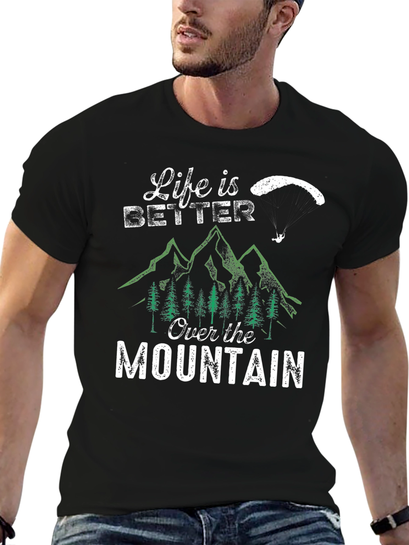 Black Life is Better Over the Mountain Graphic T-Shirt view 6