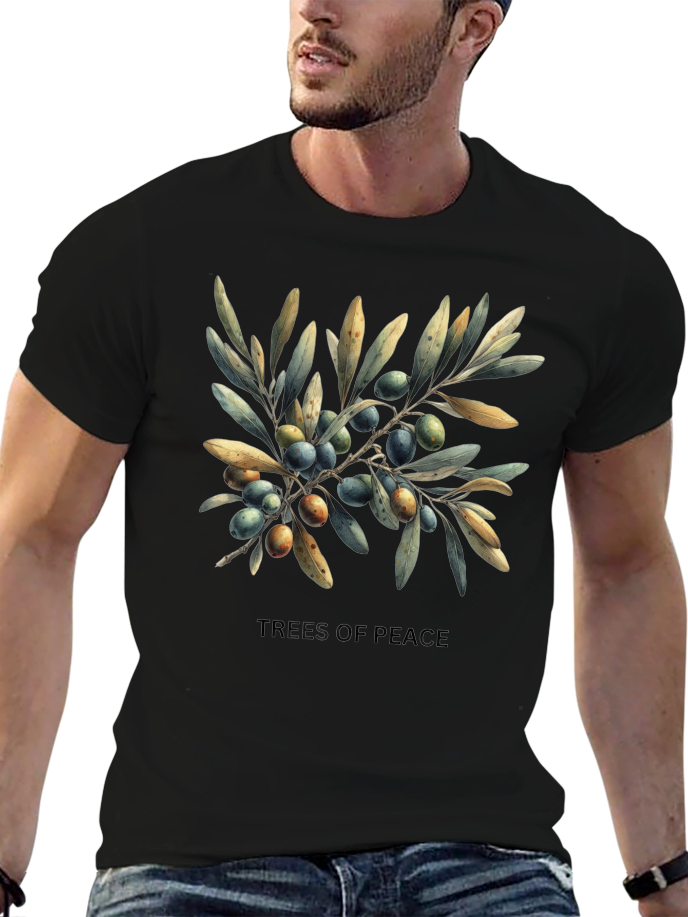 Black Trees of Peace Graphic Tee view 6