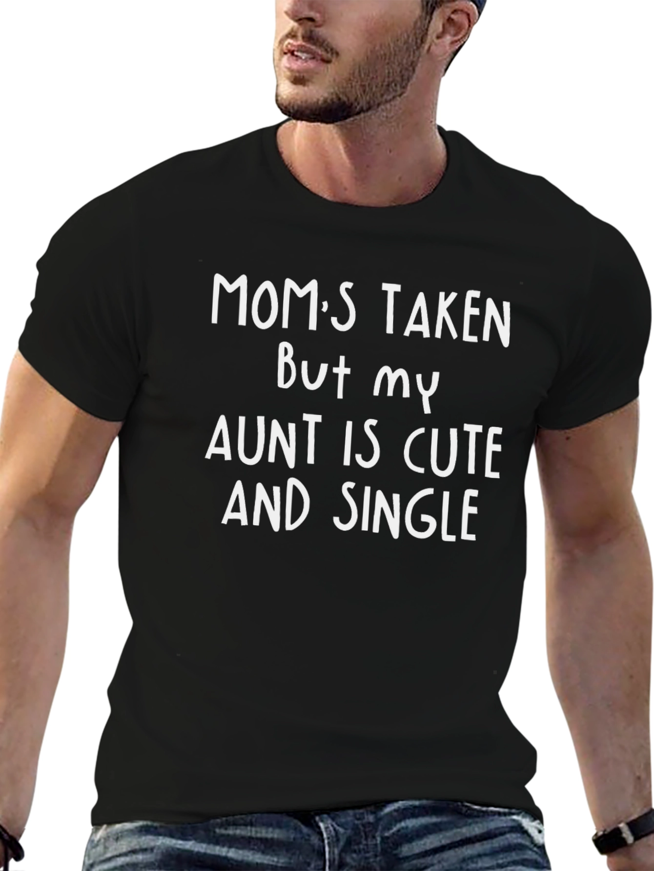 Black Mom's Taken Aunt Single Novelty T-Shirt view 6