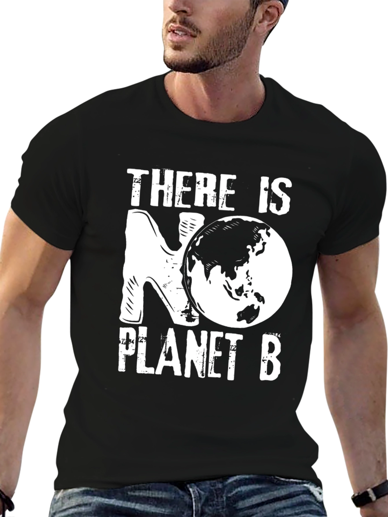 Black There is No Planet B Graphic T-Shirt view 6