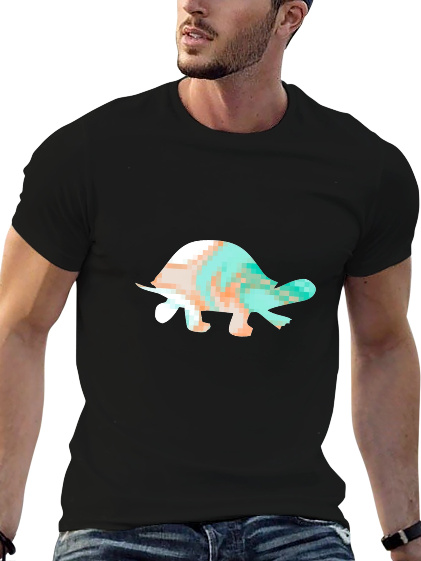Black Turtle Graphic Black T-Shirt view 6