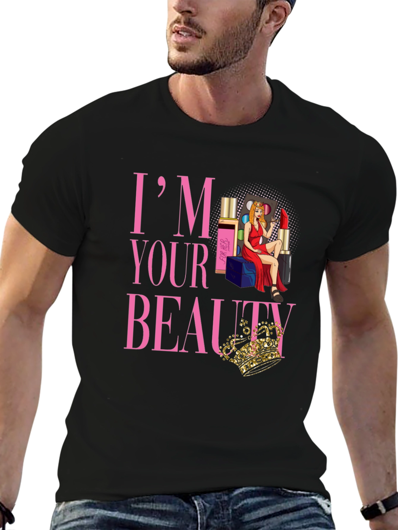 Black I'm Your Beauty T-Shirt view 6