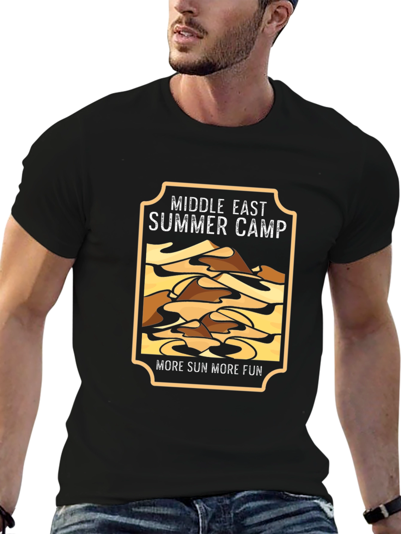 Black Middle East Summer Camp T-Shirt - Black view 6