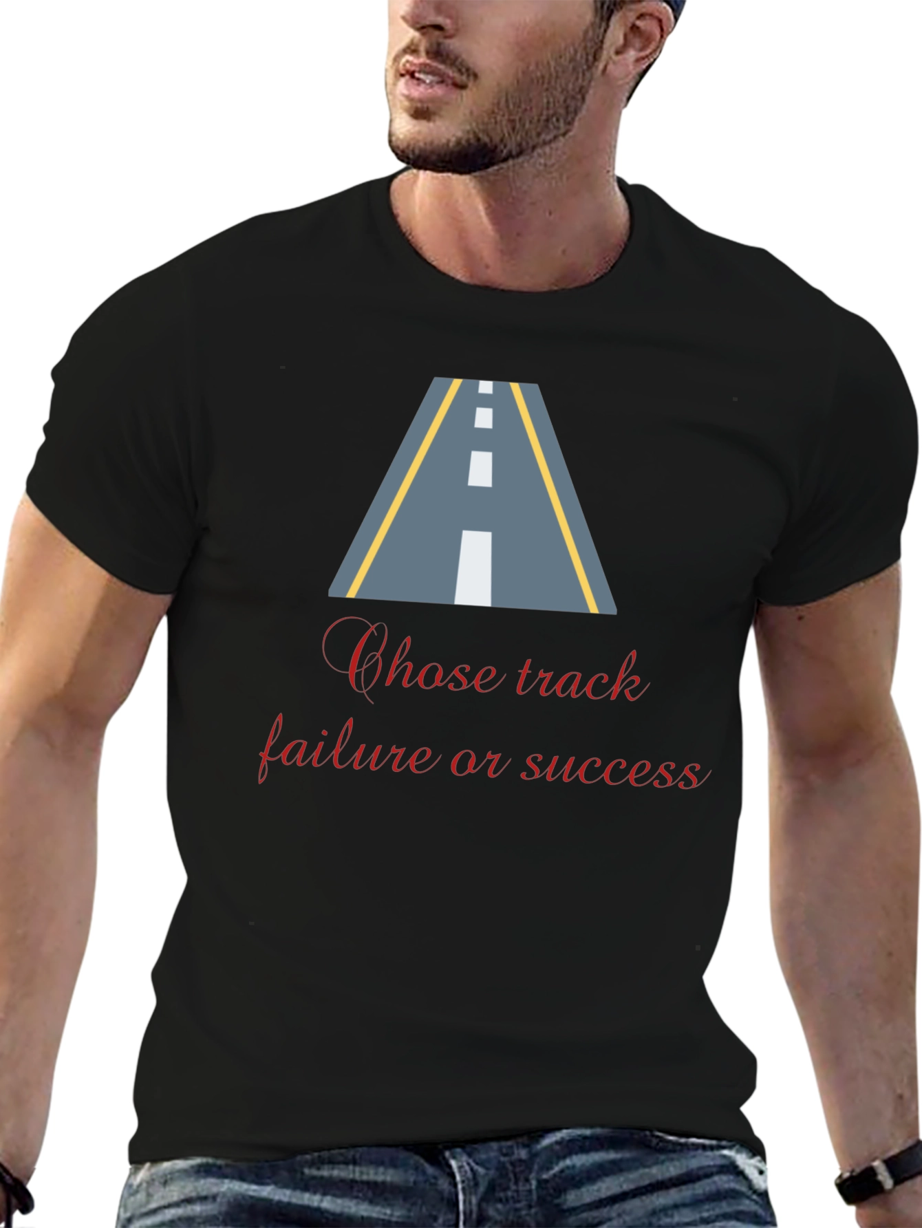 Black Success Road T-Shirt view 6