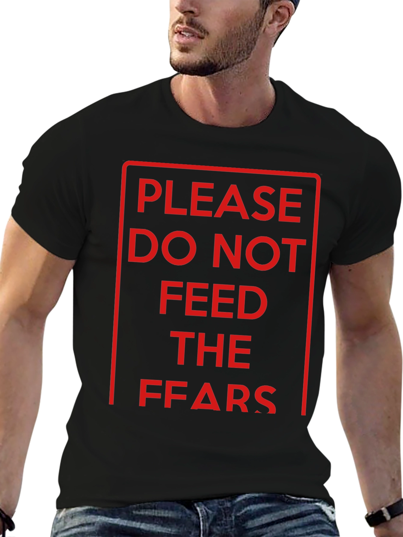 Black Do Not Feed the FFARS T-Shirt - Black Graphic Tee view 6