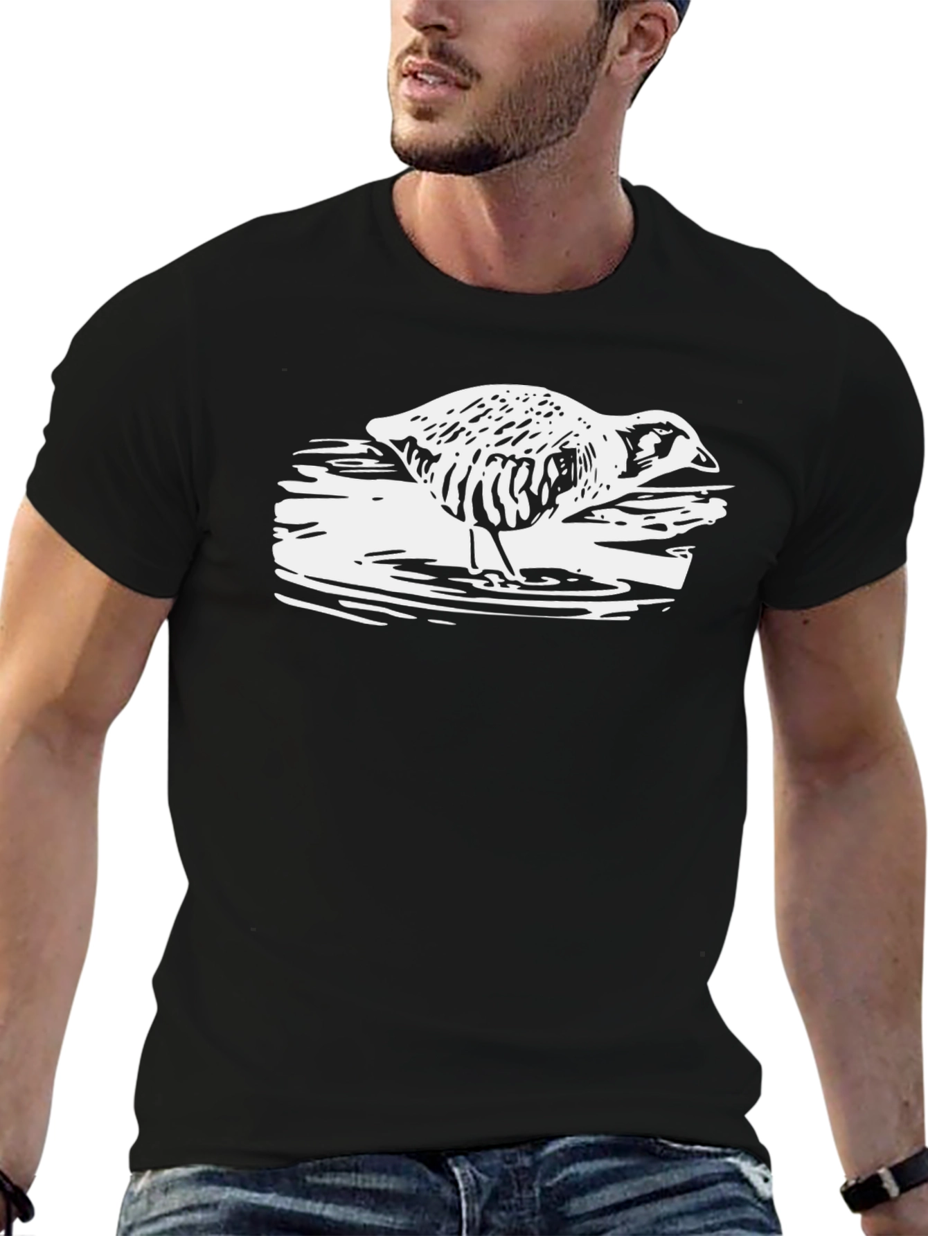 Black Duck Graphic Black T-Shirt view 6