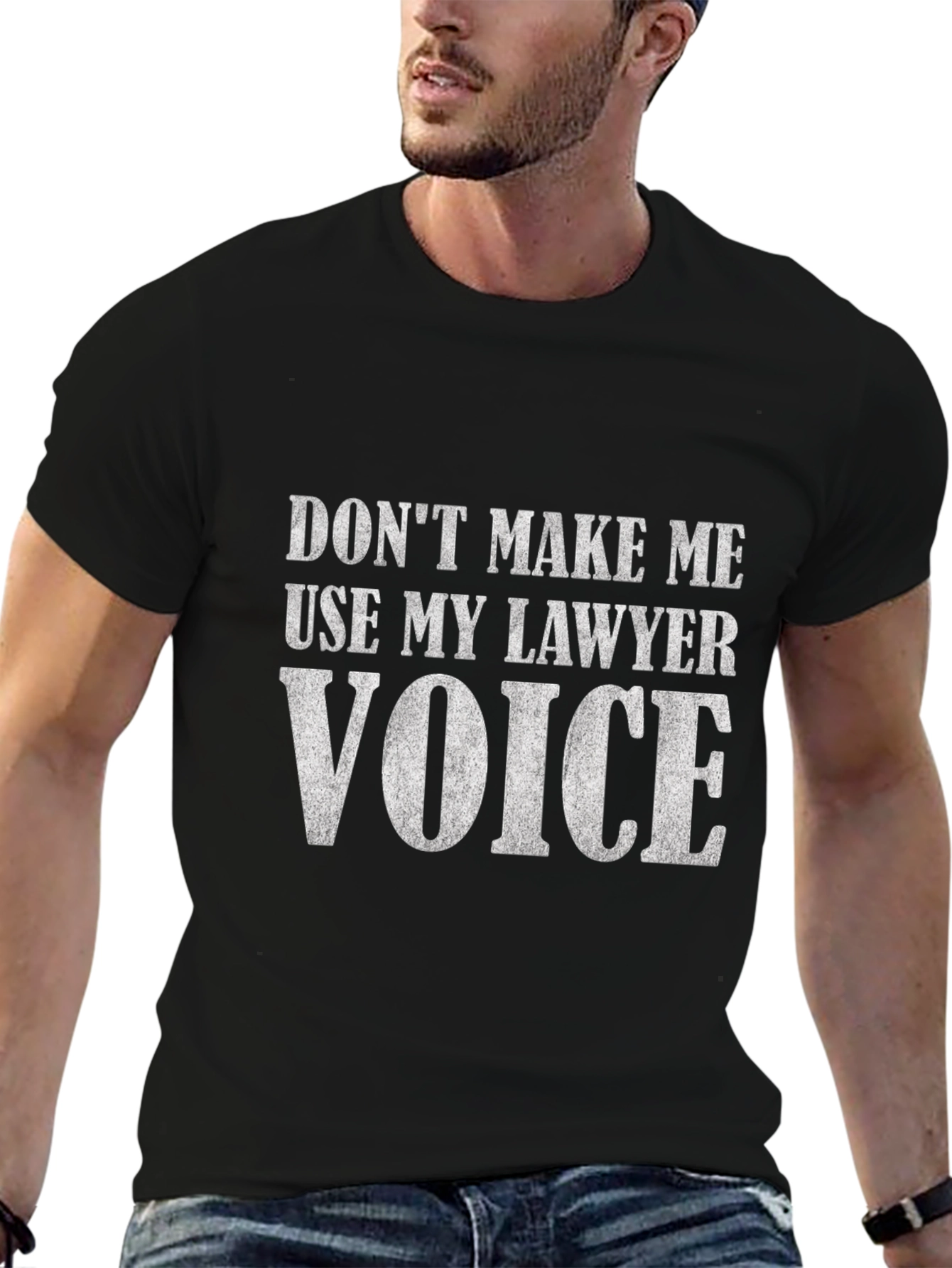 Black Lawyer Voice T-Shirt - Funny Attorney Gift Tee view 6