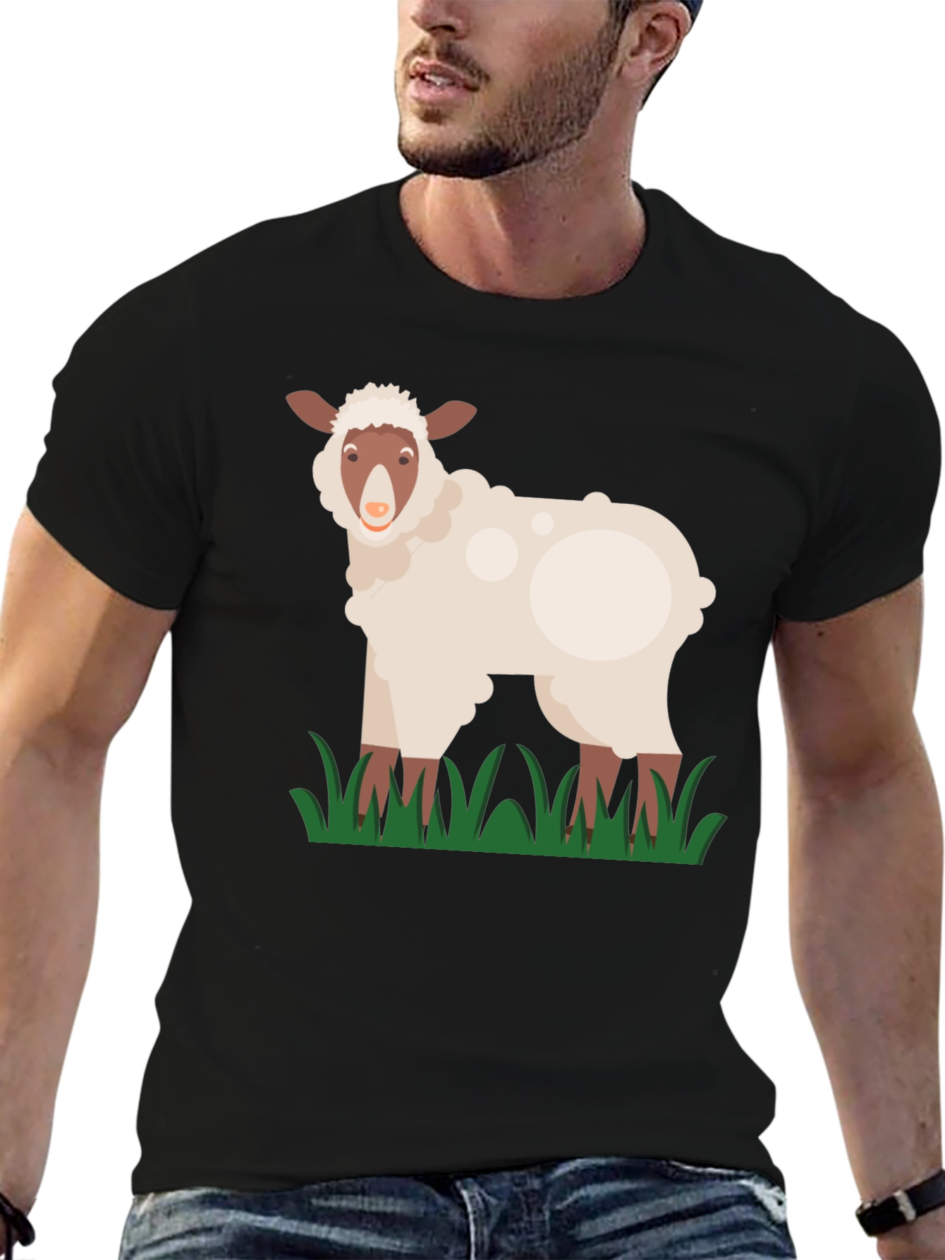 Black Sheep Graphic T-Shirt - Black Cotton Tee view 6