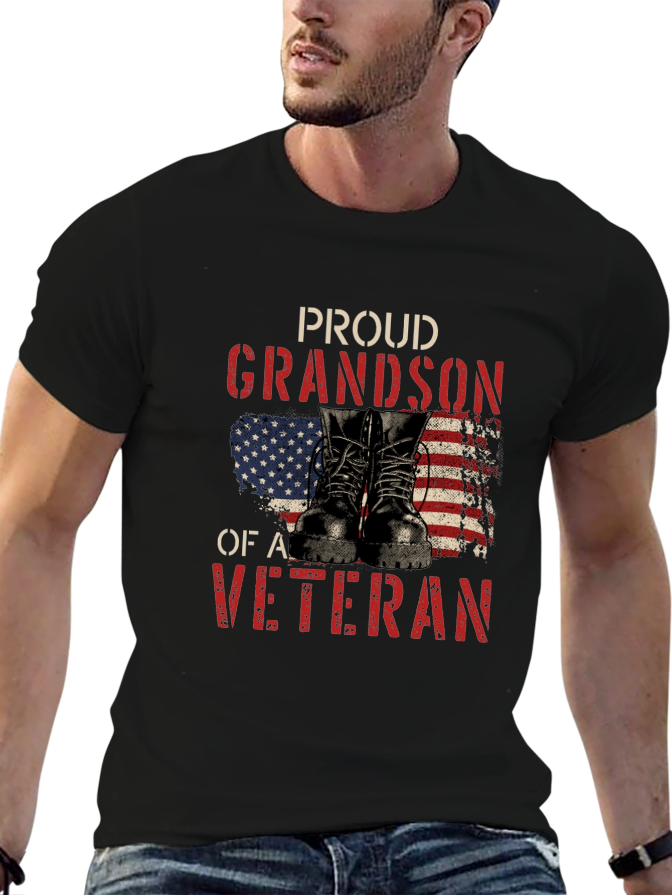Proud Grandson of a Veteran T-Shirt - 6