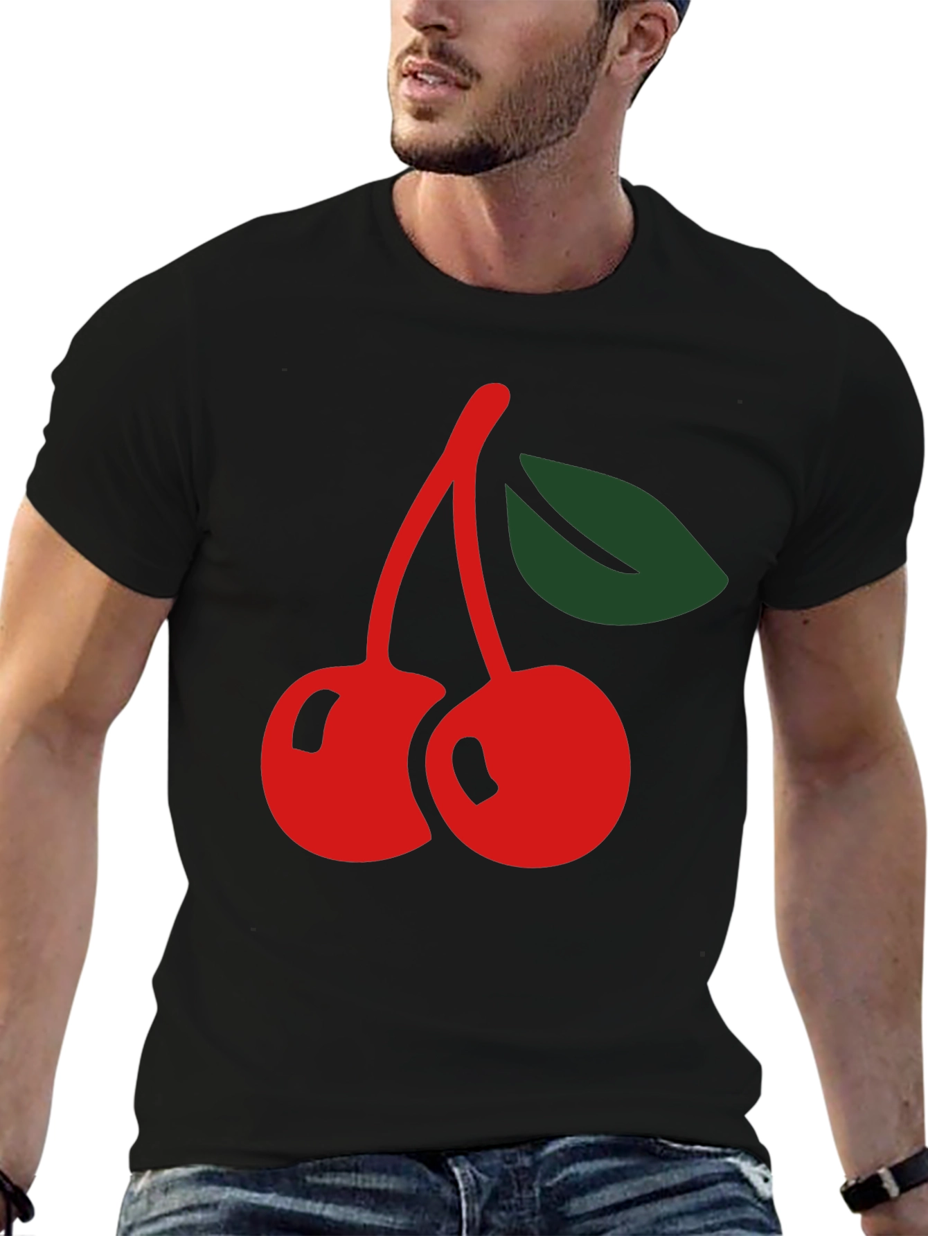 Black Cherry Graphic Black T-Shirt view 6