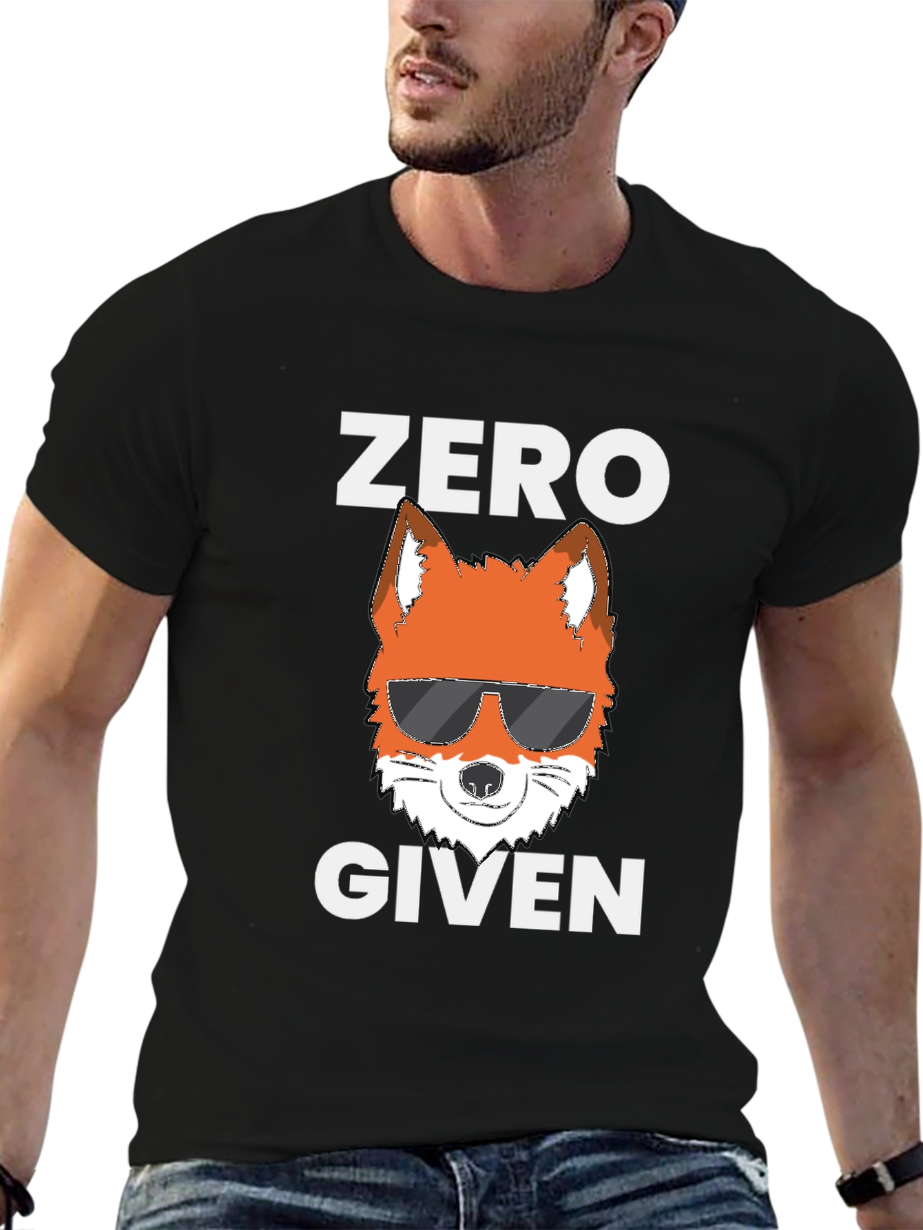 Black Zero Fox Given T-Shirt view 6