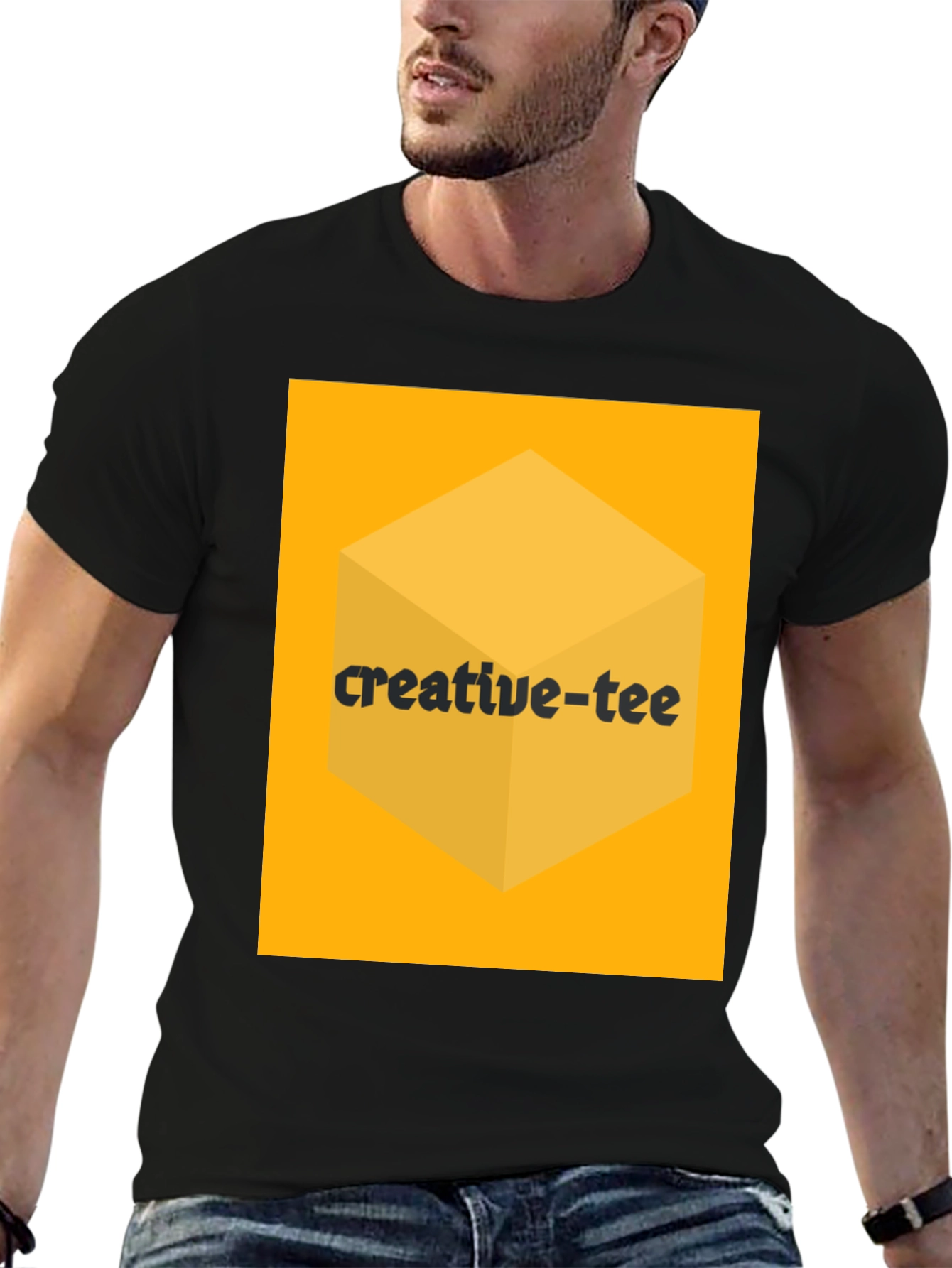 Black Creative-Tee Black Graphic T-Shirt view 6