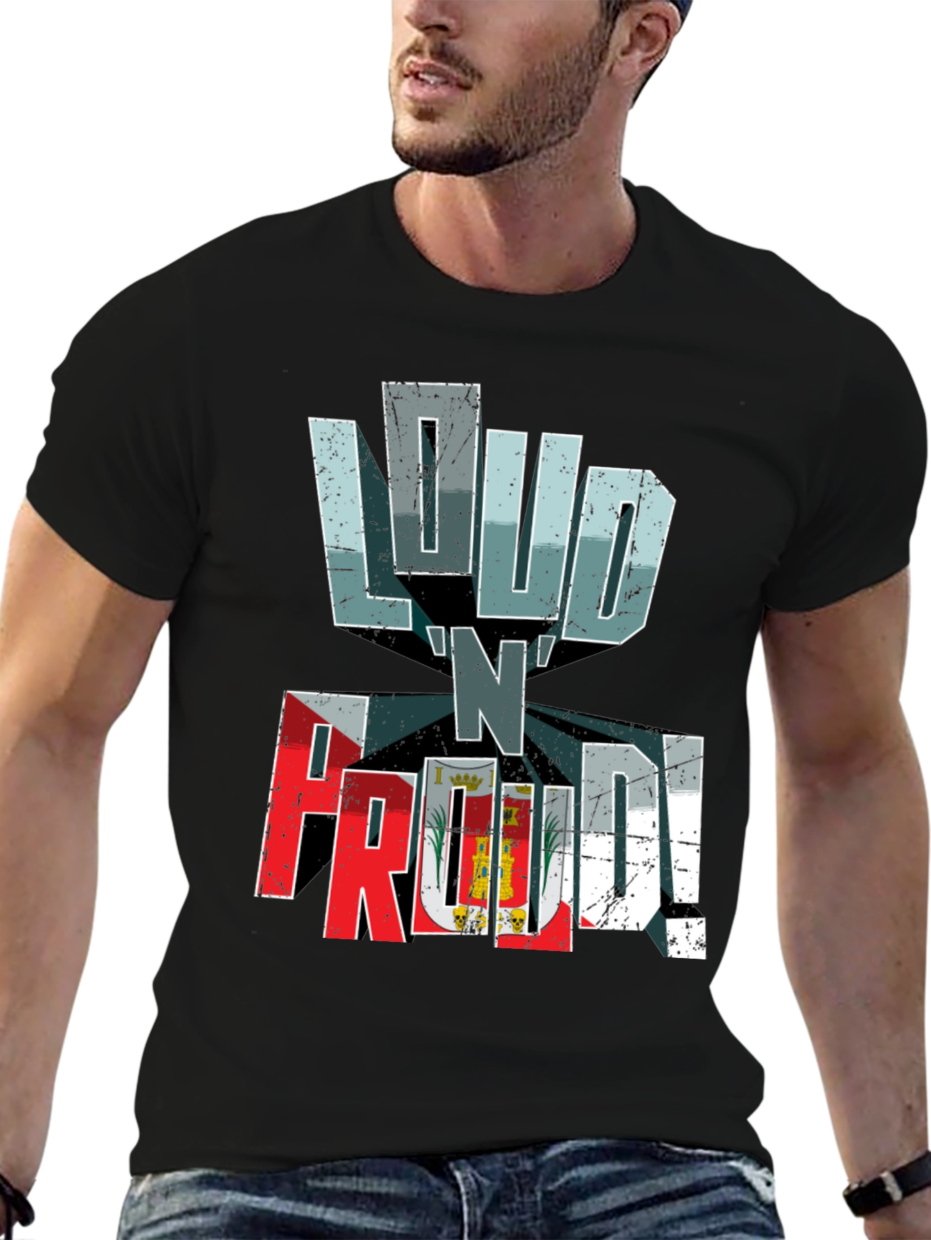 Black Loud 'N' Proud Graphic Tee - Black view 6