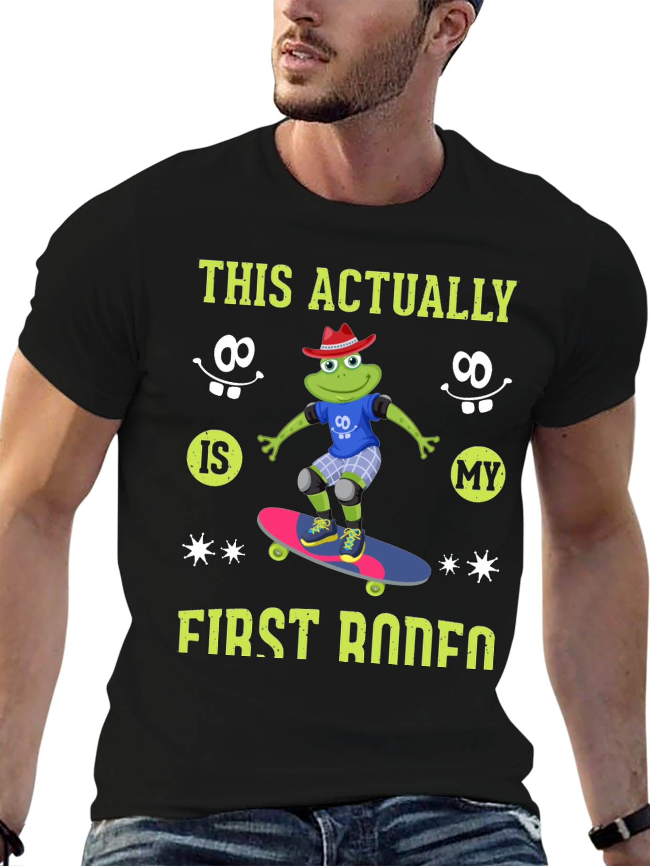 Black Frog Skateboarder T-Shirt - First Rodeo view 6