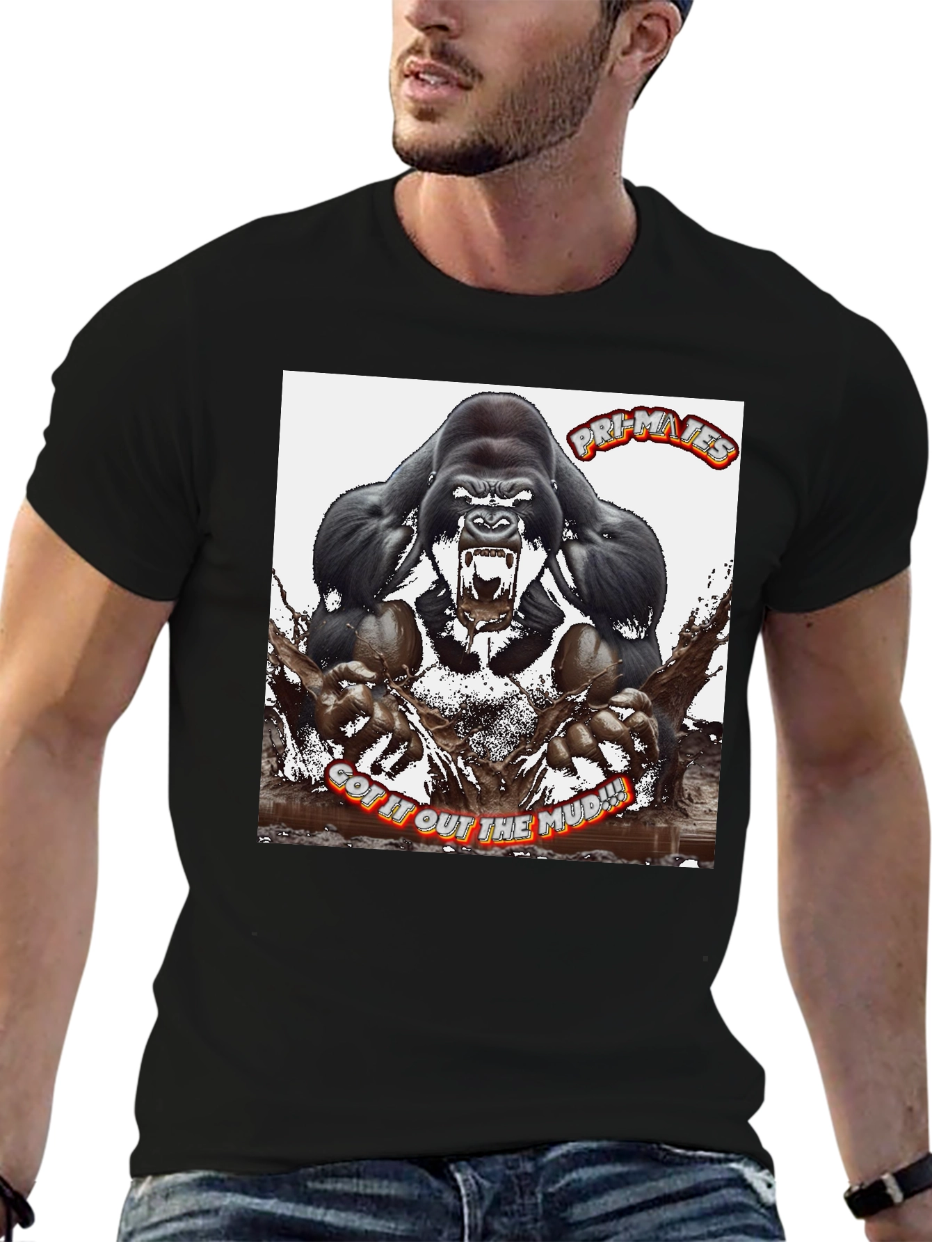 Black Pr-Mates Got It Out The Mud Graphic T-Shirt view 6