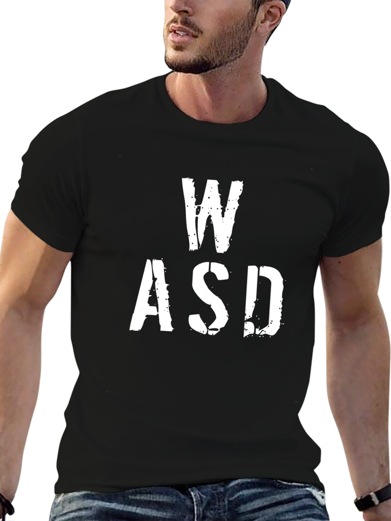 Black WASD Gaming T-Shirt - Black view 6