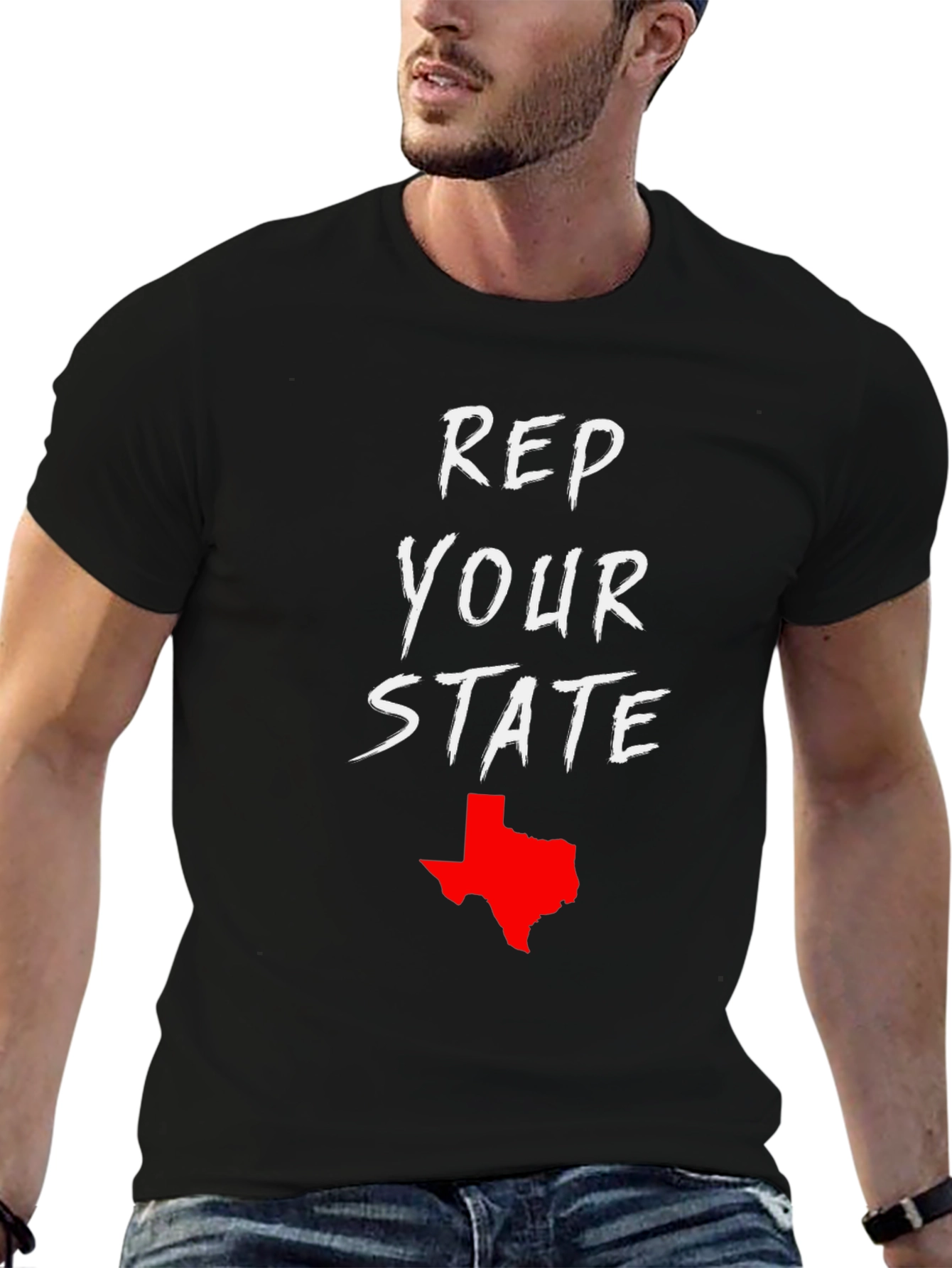 Black Rep Your State T-Shirt - Texas Pride Tee view 6