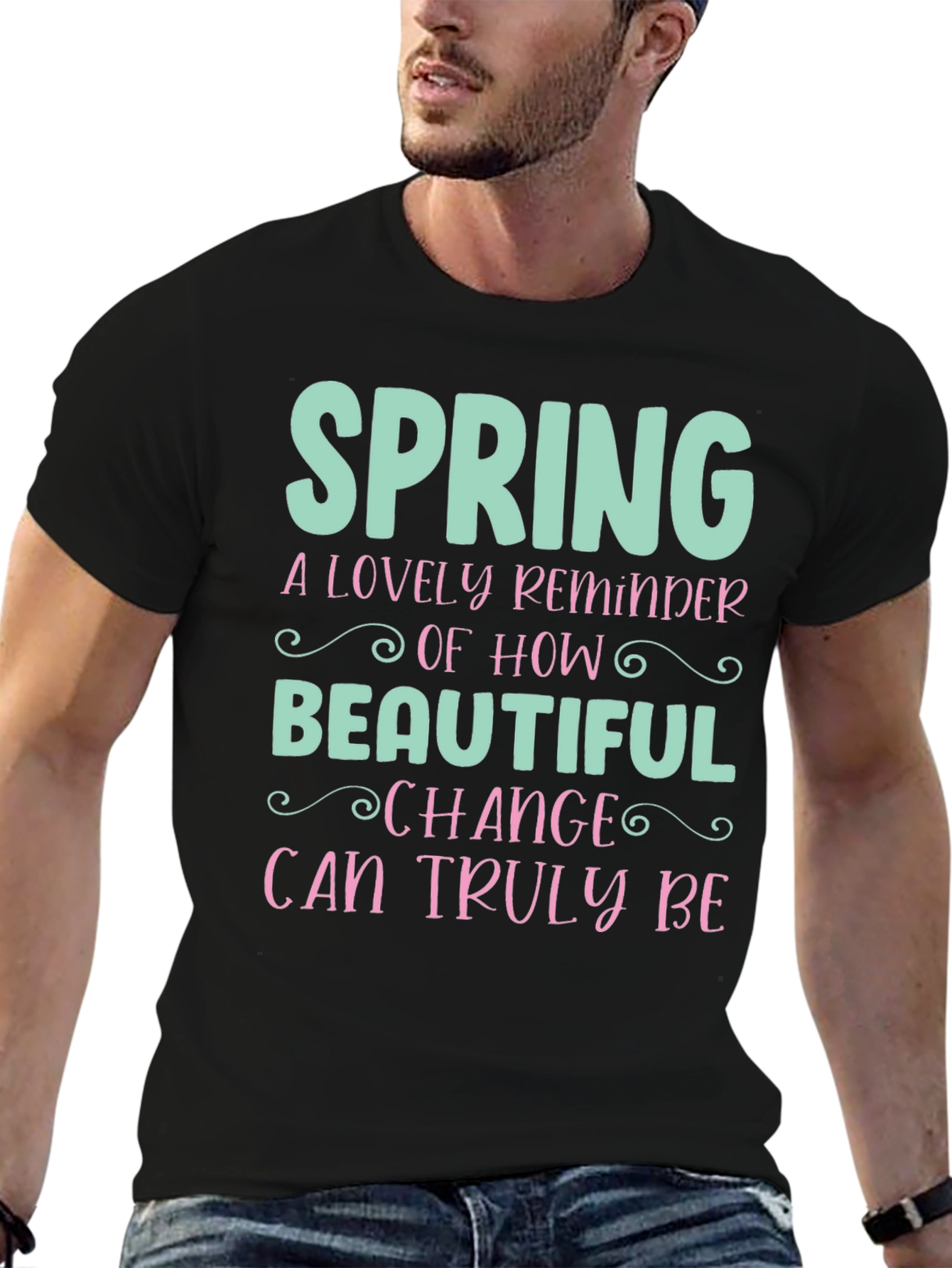 Black Spring Change T-Shirt - Beautiful Reminder view 6