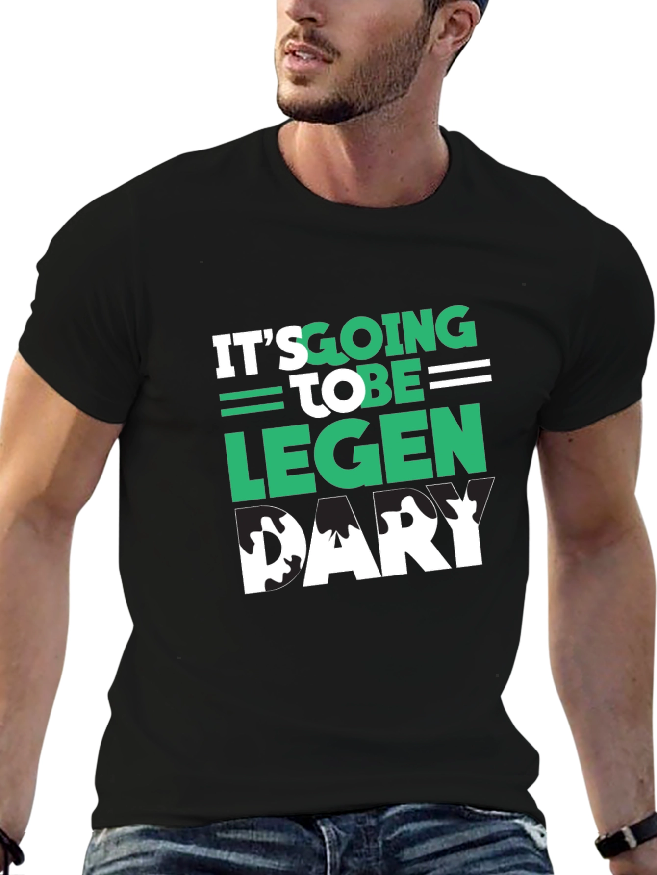 Black Legendary Graphic Tee - Stylish Men's Black T-Shirt view 6