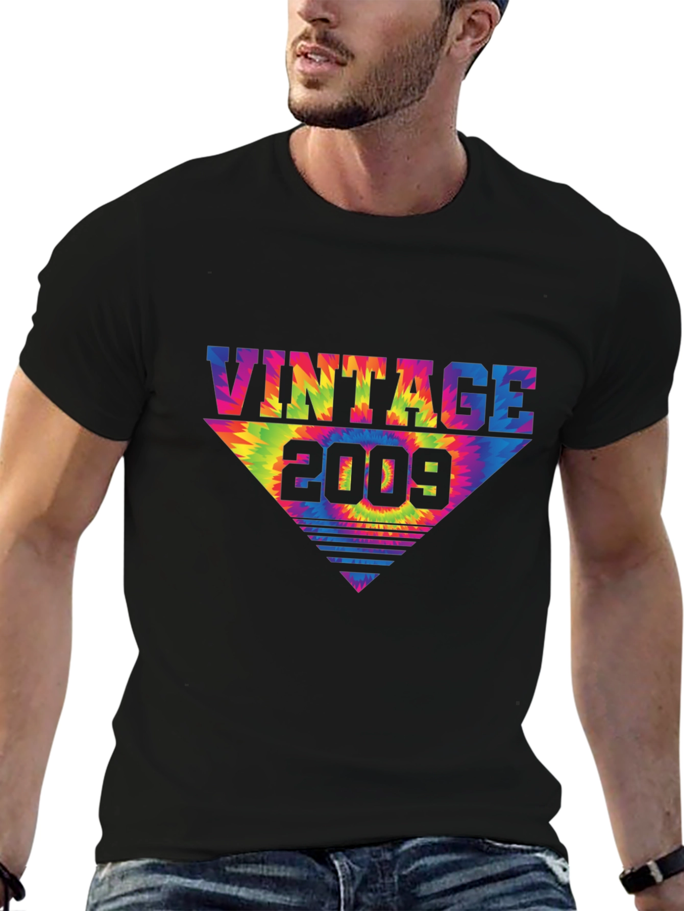 Black Vintage 2009 Tie Dye T-Shirt view 6