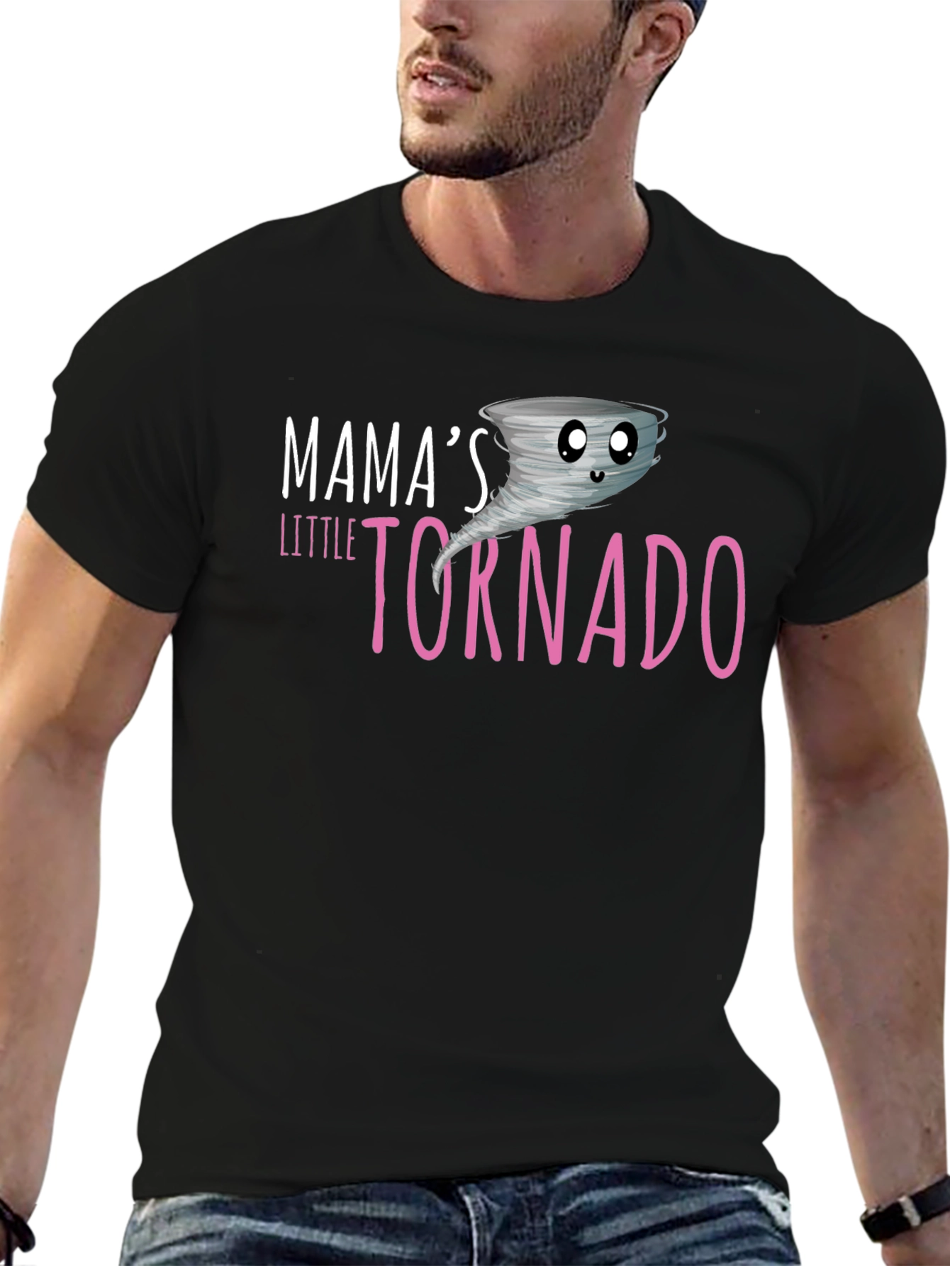 Black Mama's Little Tornado Black T-Shirt view 6