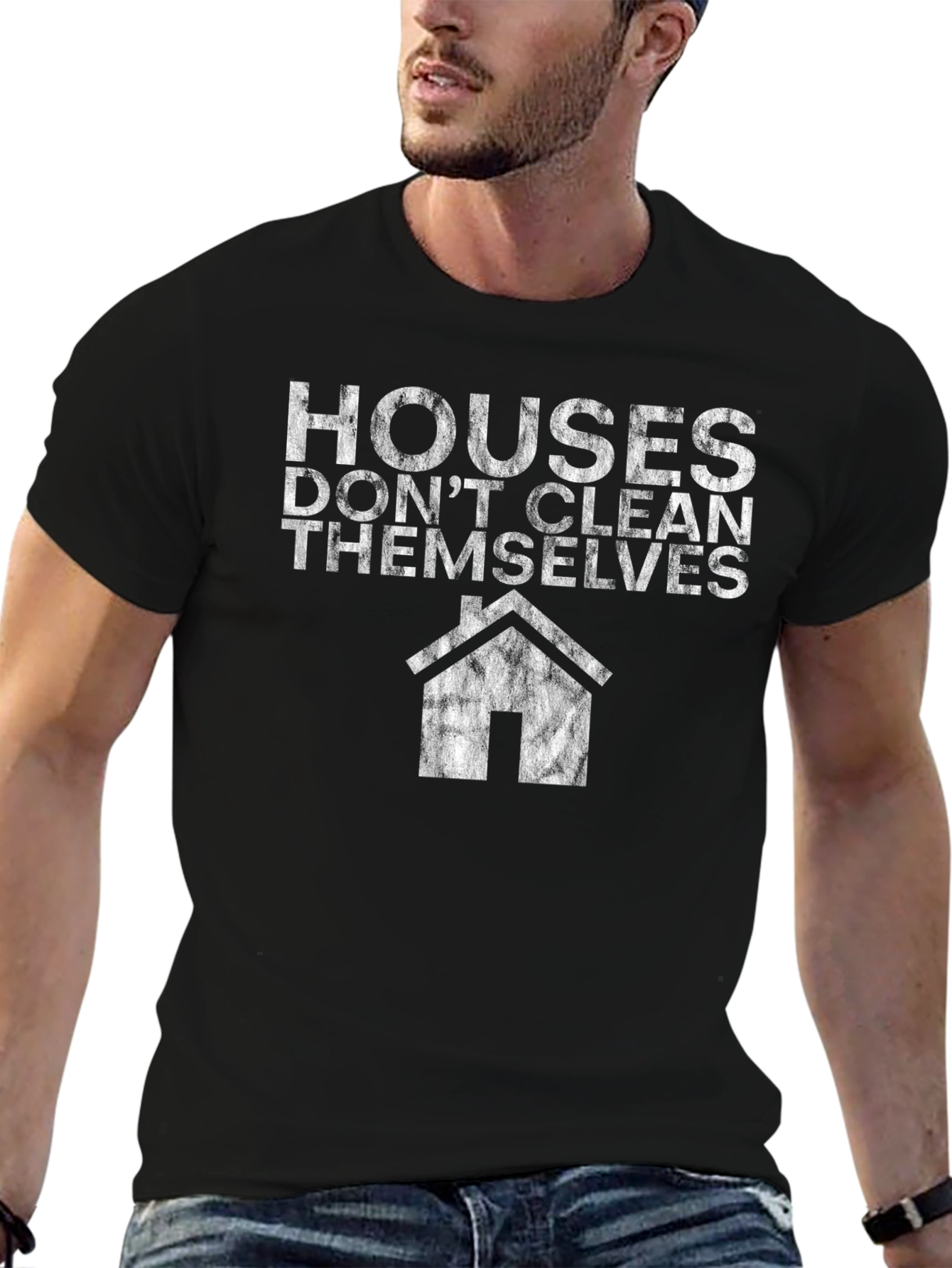 Black Houses Don't Clean Themselves Graphic Tee view 6