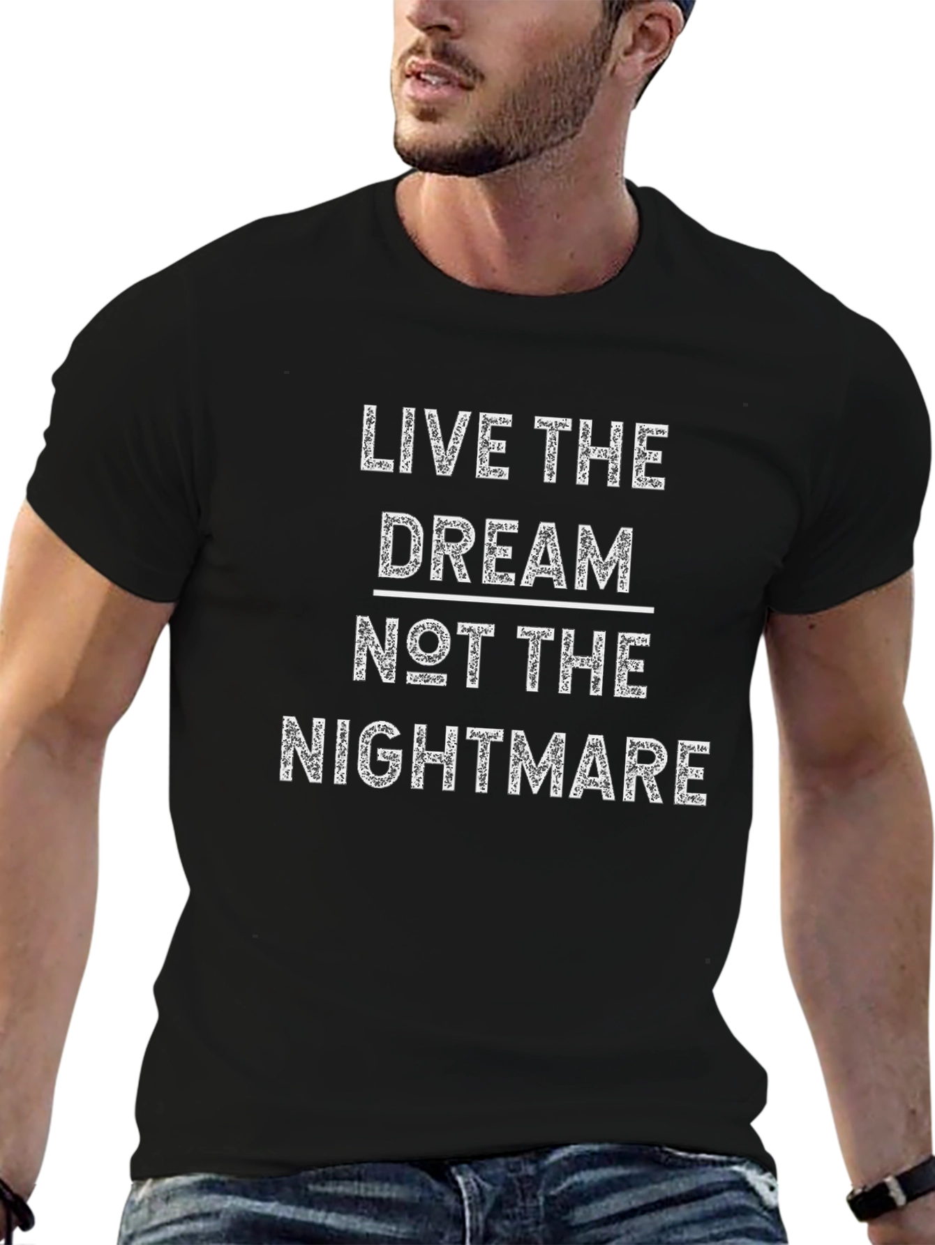 Black Live the Dream Graphic T-Shirt view 6