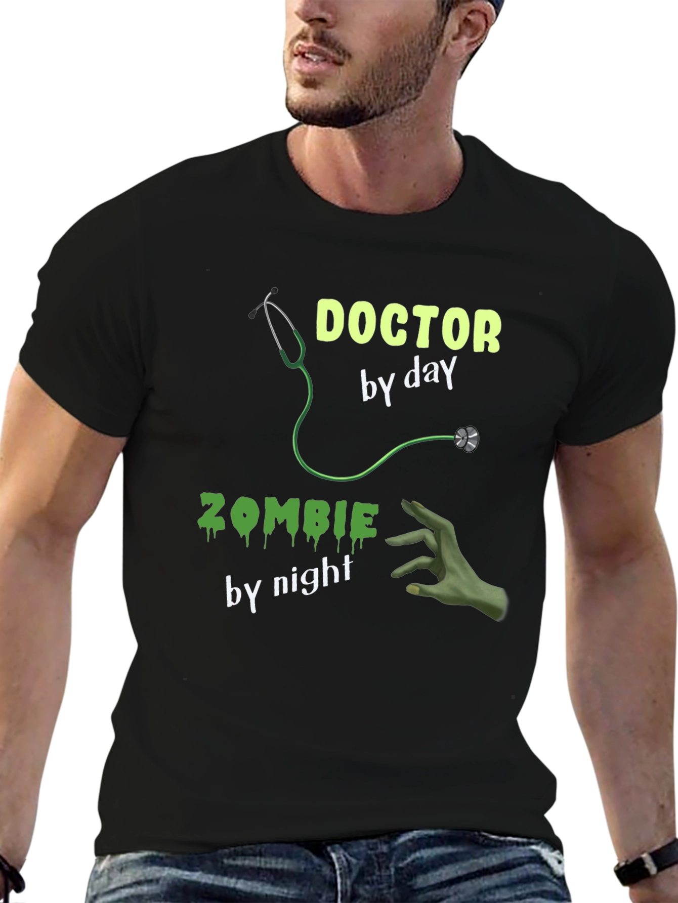 Black Doctor by Day Zombie by Night Graphic Tee view 6