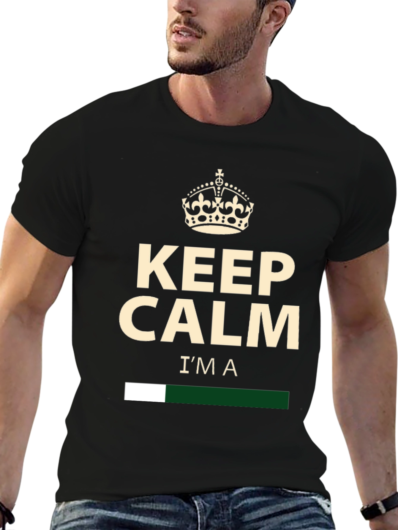 Black Keep Calm I'm A... Graphic Tee view 6