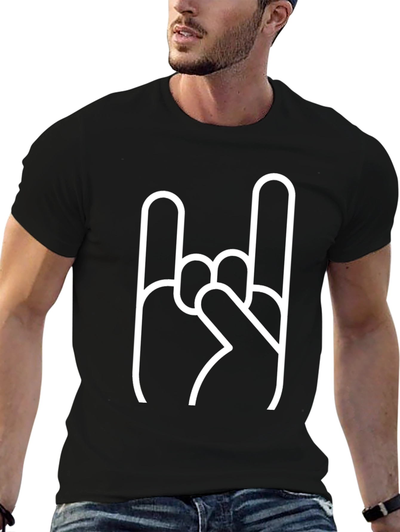 Black Rock On Black Graphic Tee view 6